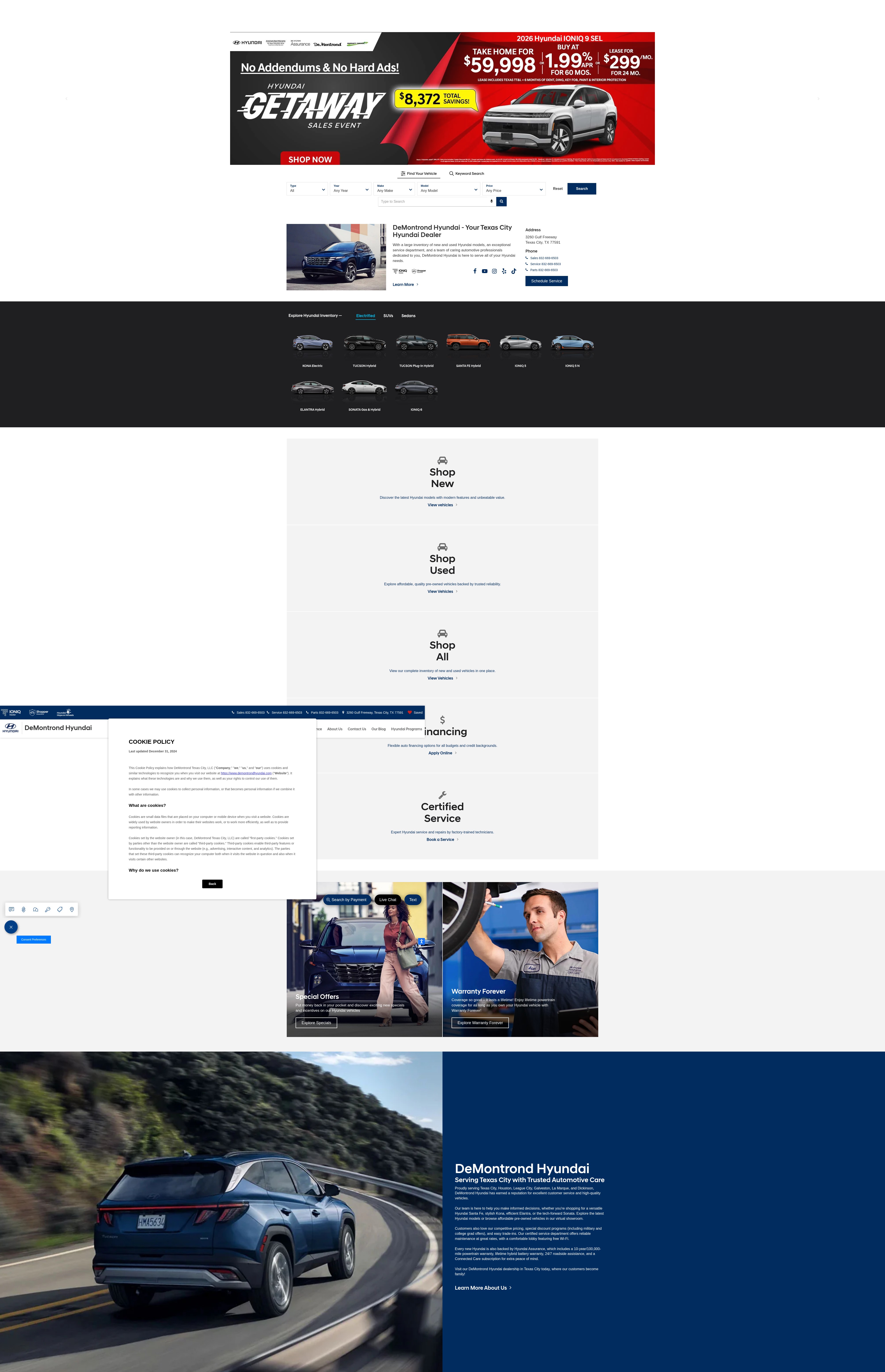 Screenshot of demontrondhyundai.com