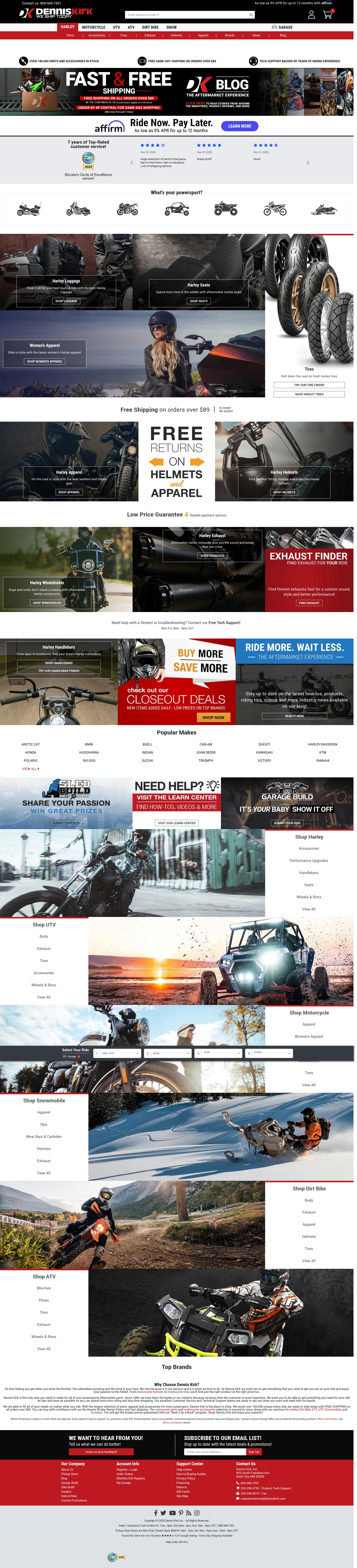 Screenshot of denniskirk.com