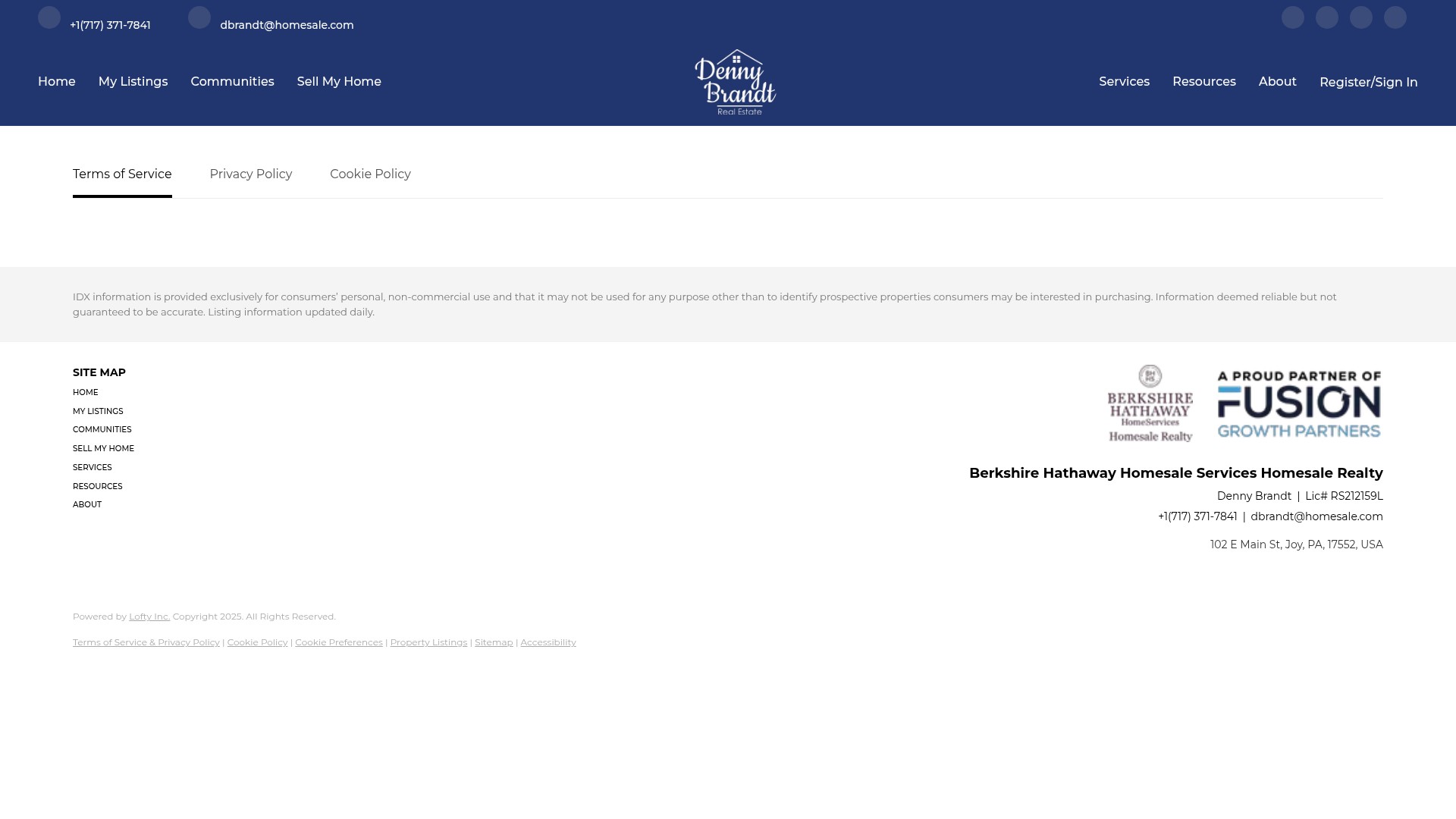 Screenshot of dennyyourhometownrealtor.com