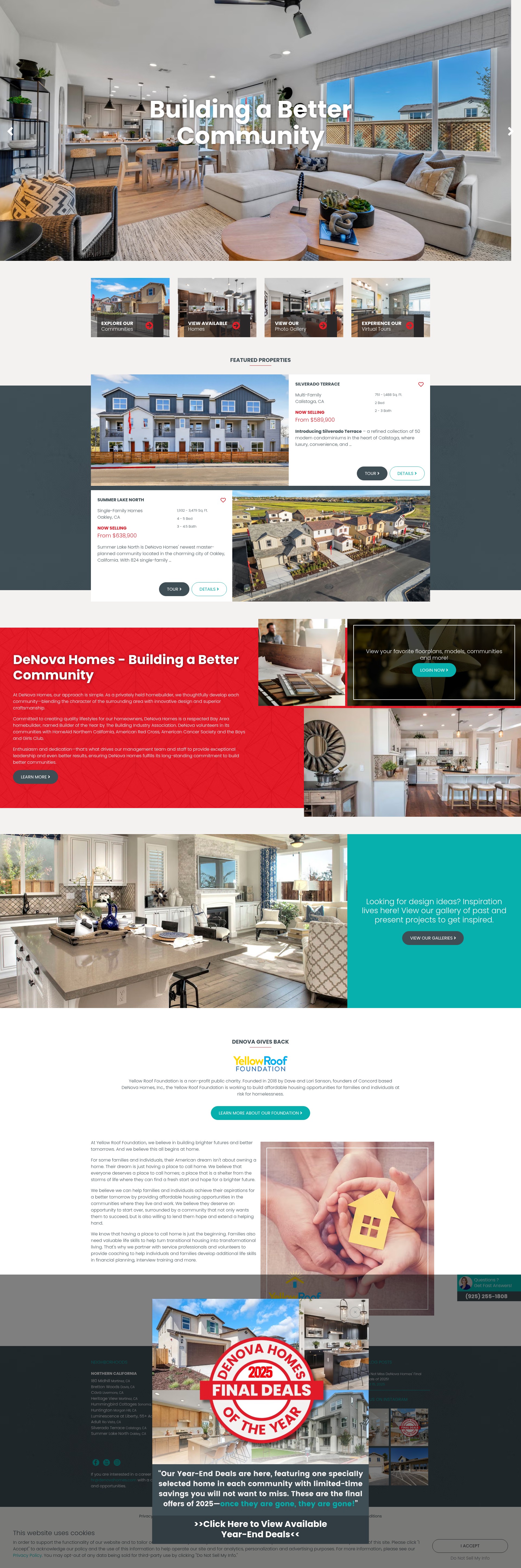 Screenshot of denovahomes.com