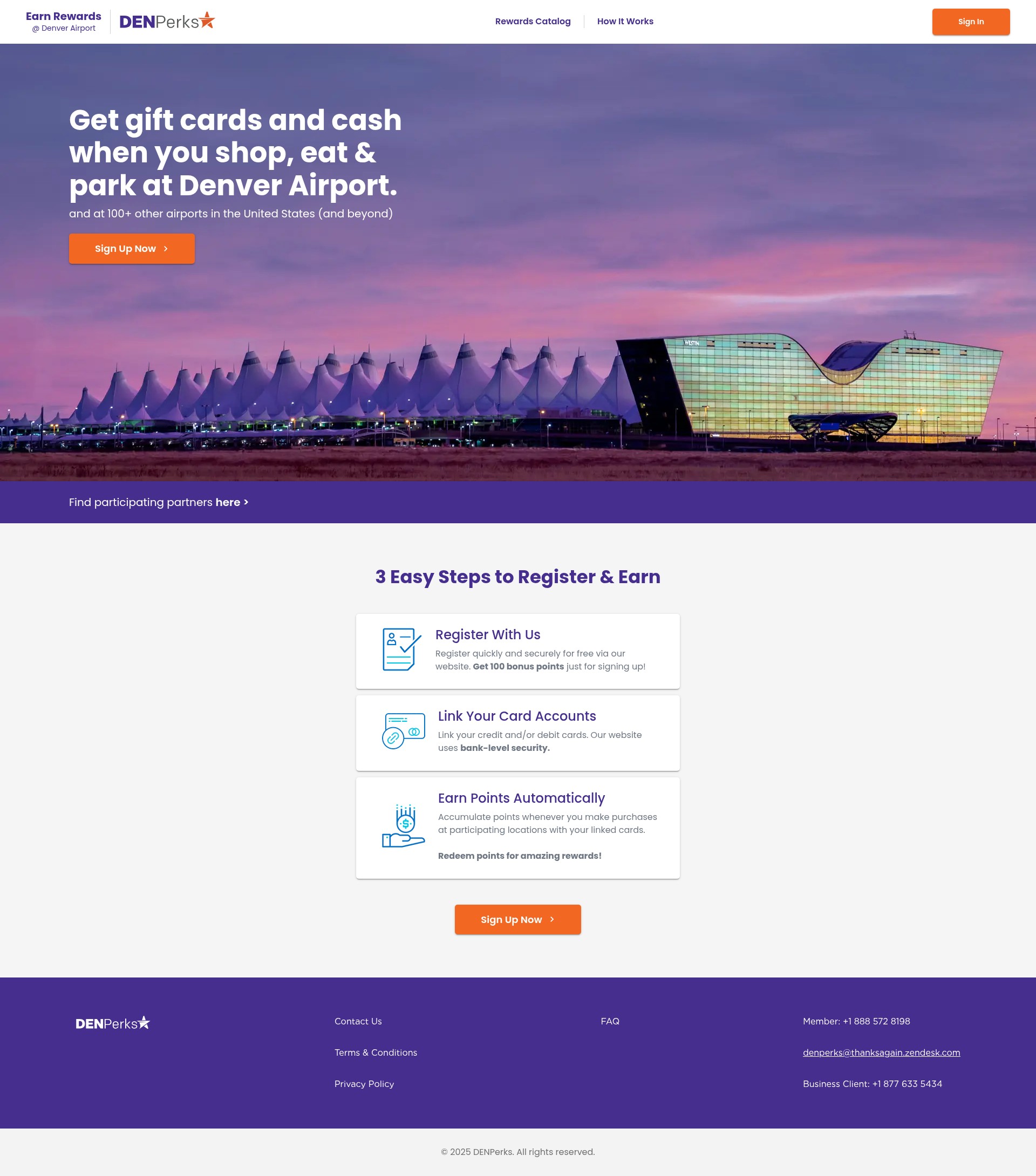Screenshot of denperks.com