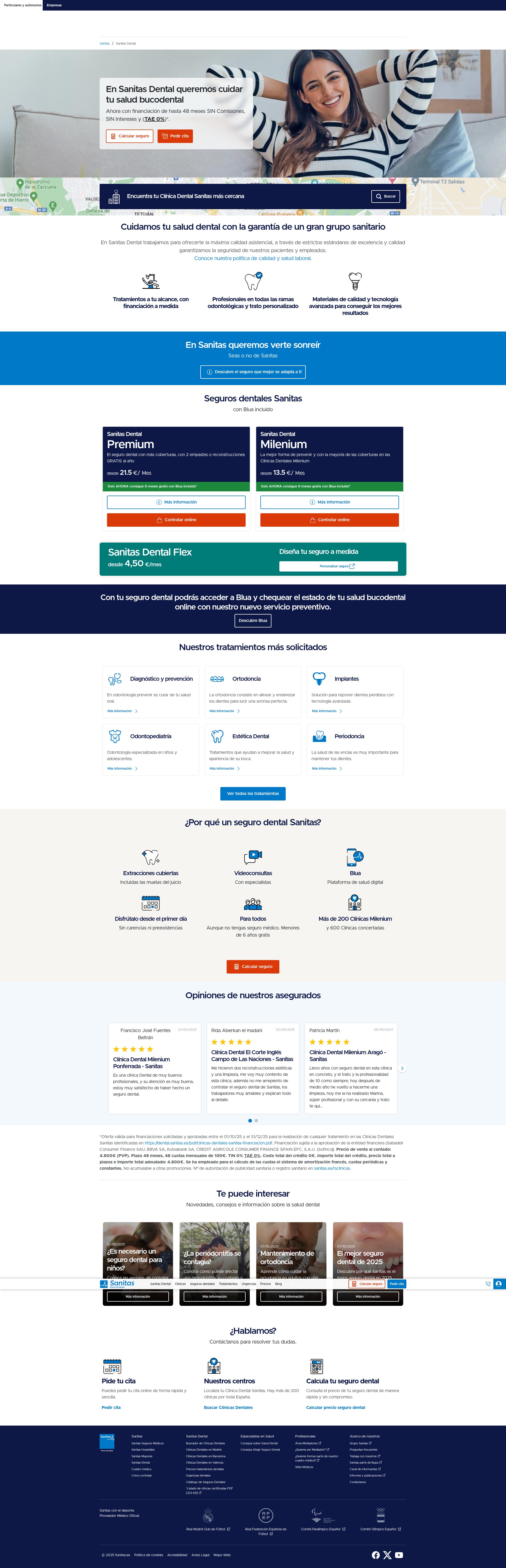 Screenshot of dental.sanitas.es