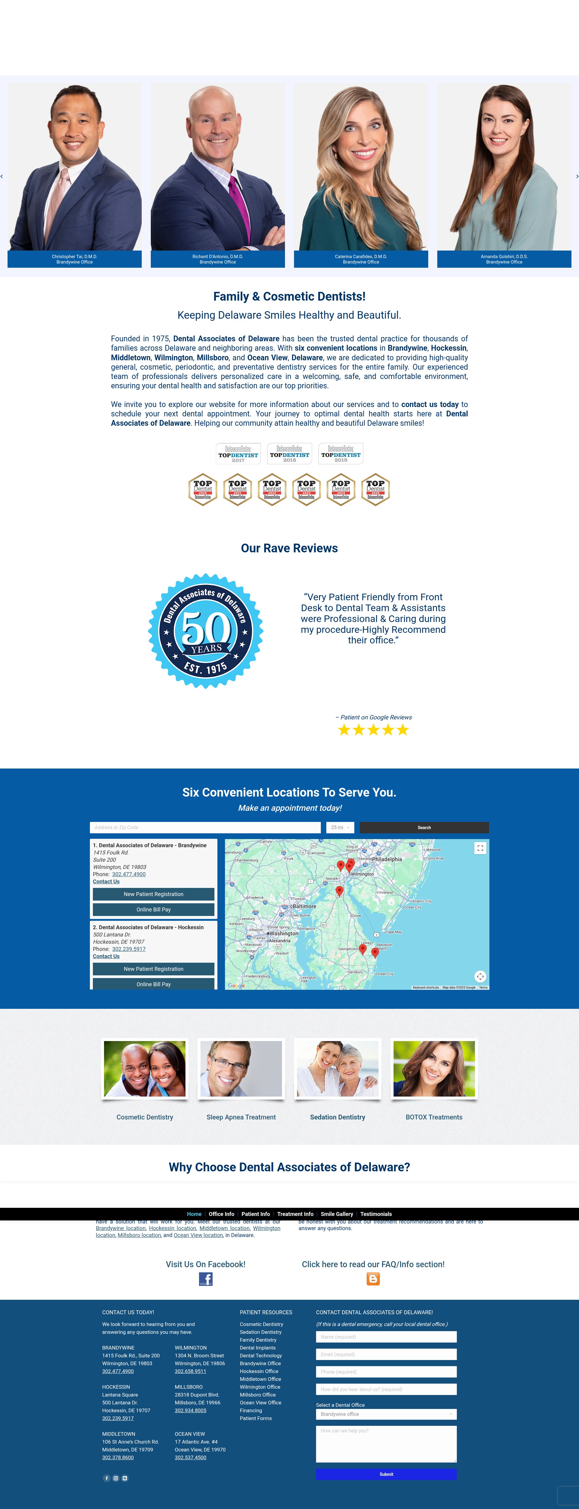 Screenshot of dentalassociatesofdelaware.com