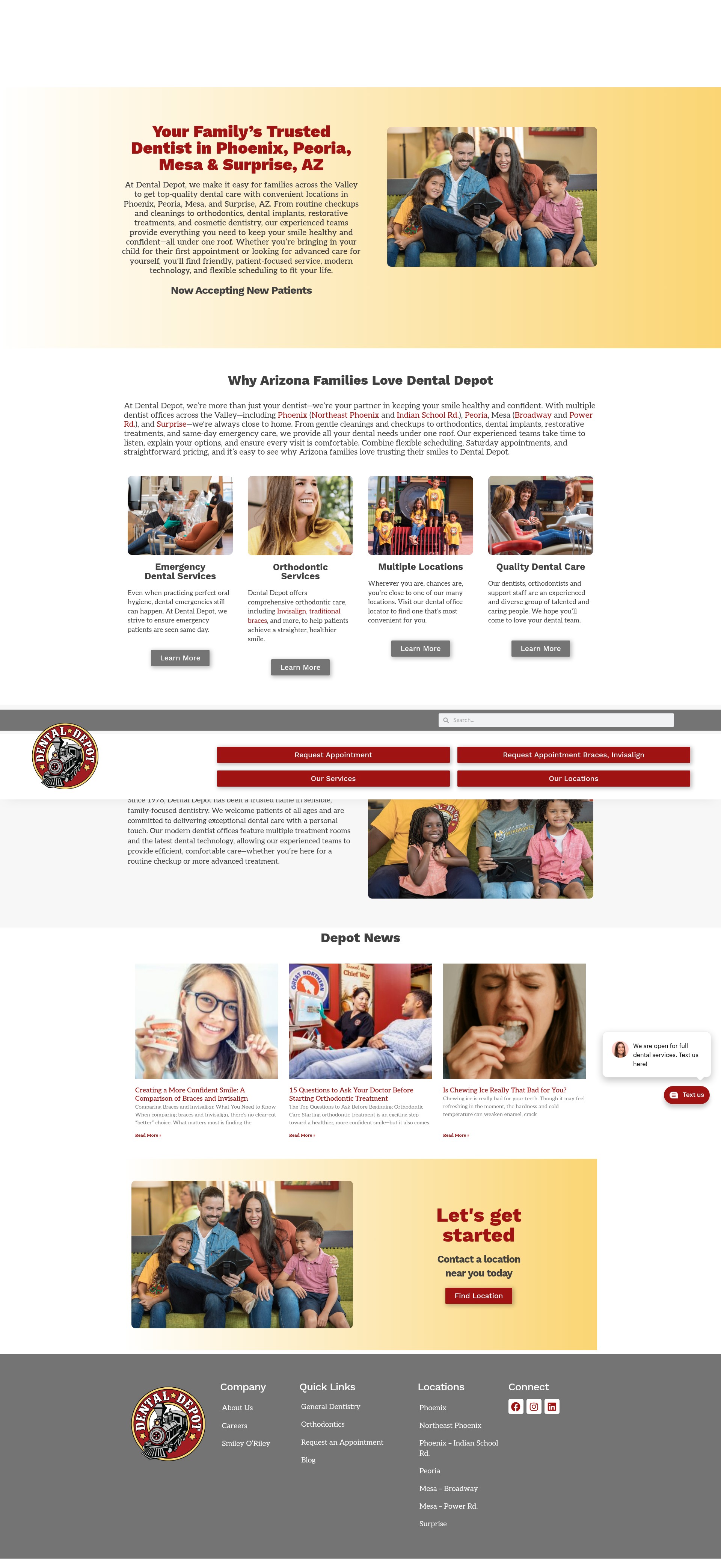Screenshot of dentaldepotarizona.com
