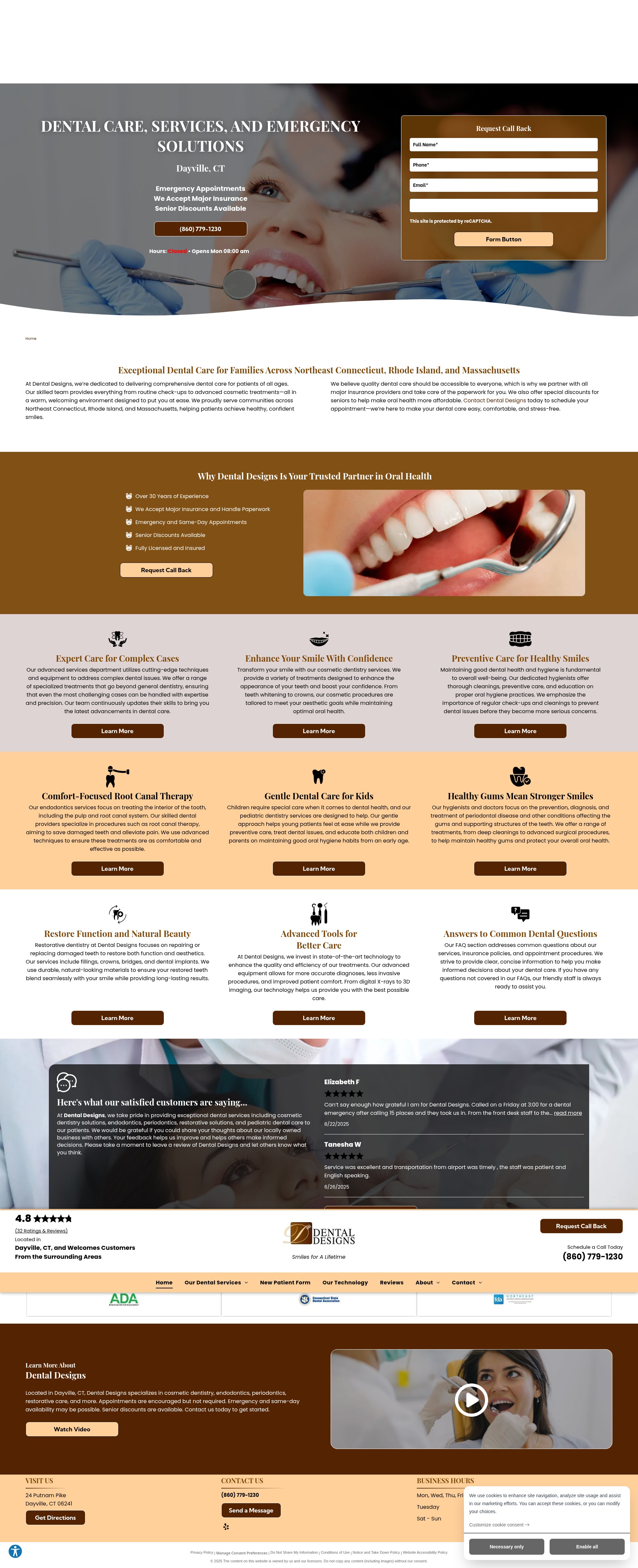 Screenshot of dentaldesigns.org