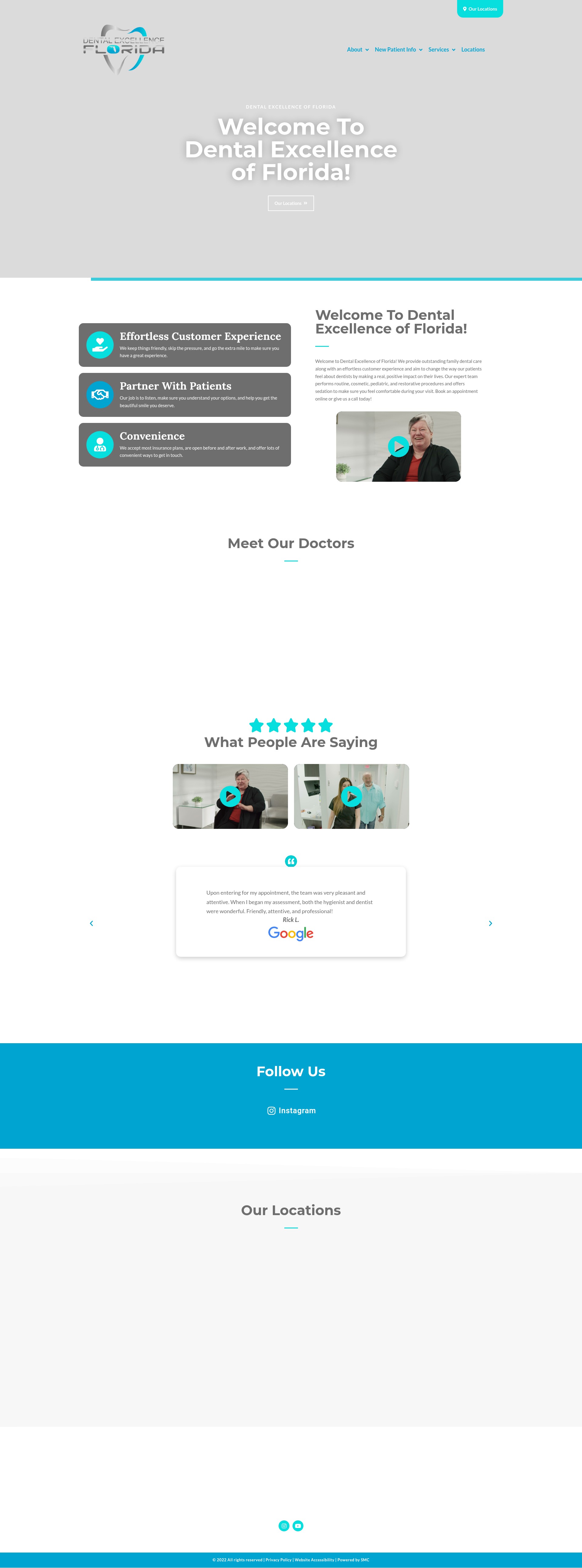 Screenshot of dentalexcellencefl.com