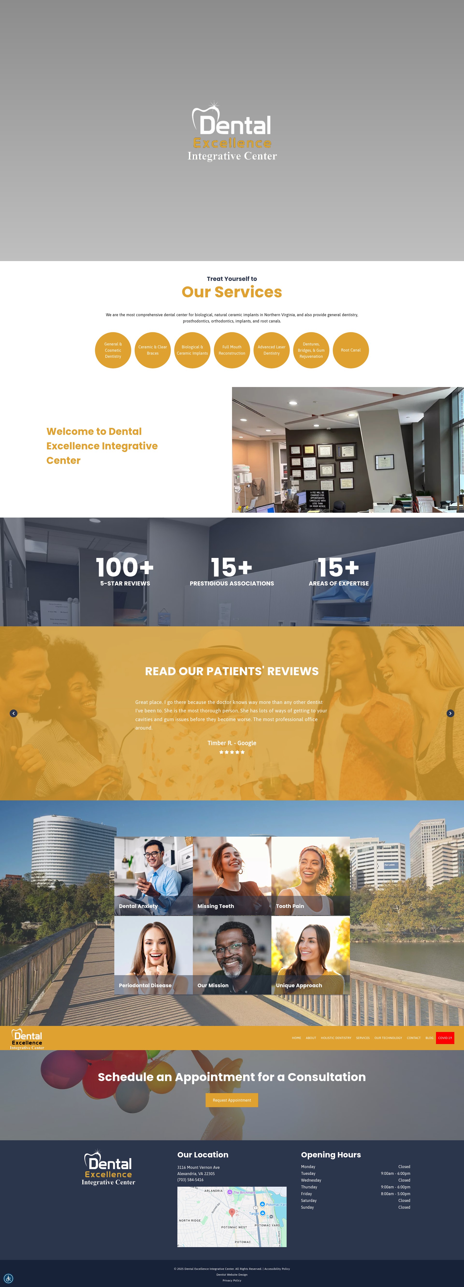Screenshot of dentalexcellenceva.com