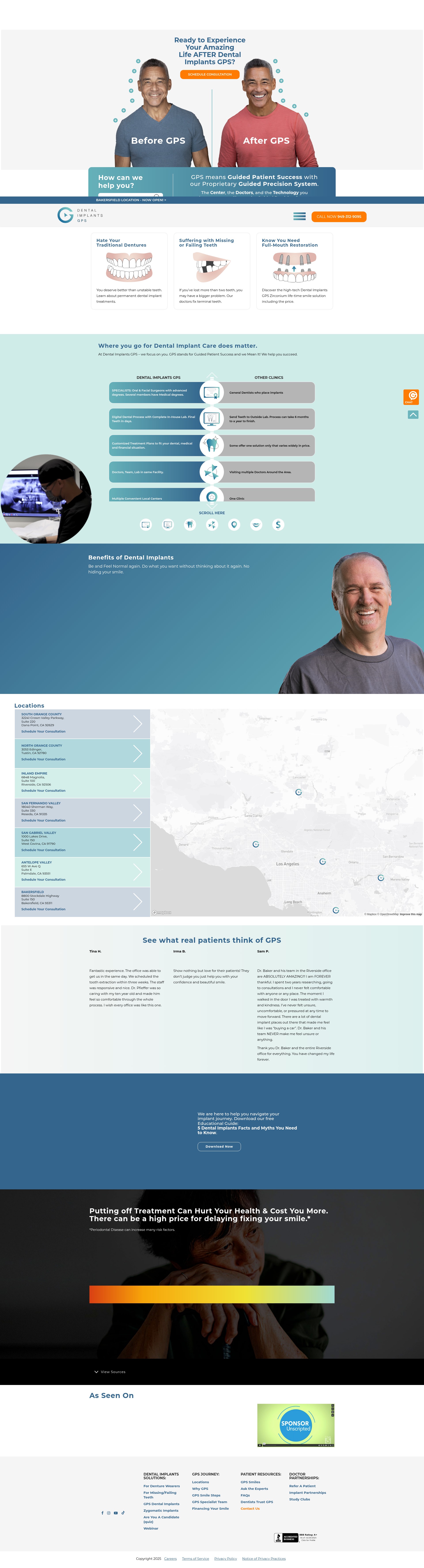 Screenshot of dentalimplantsgps.com