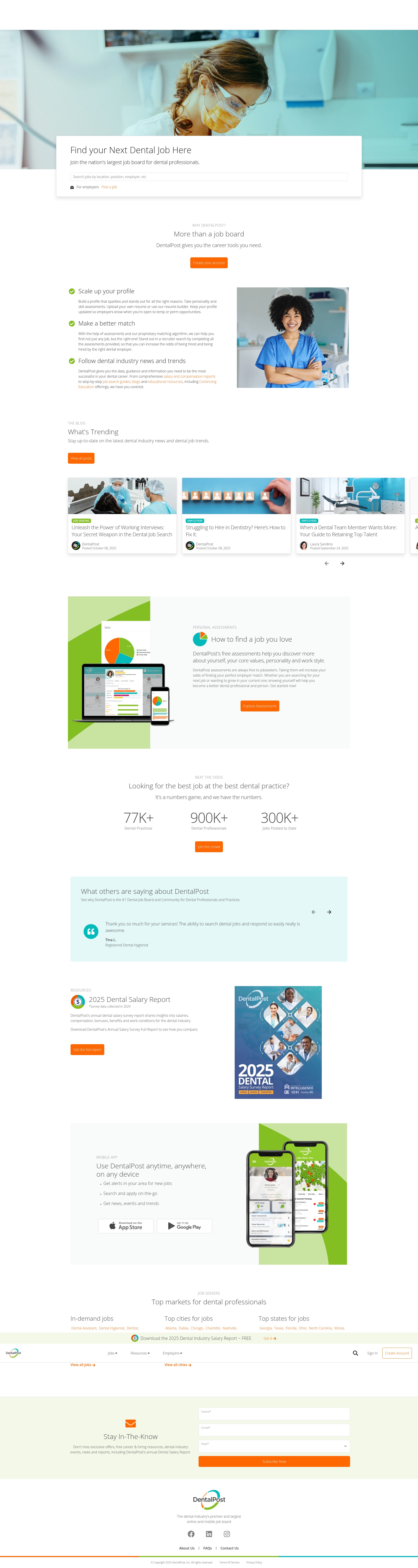 Screenshot of dentalpost.net