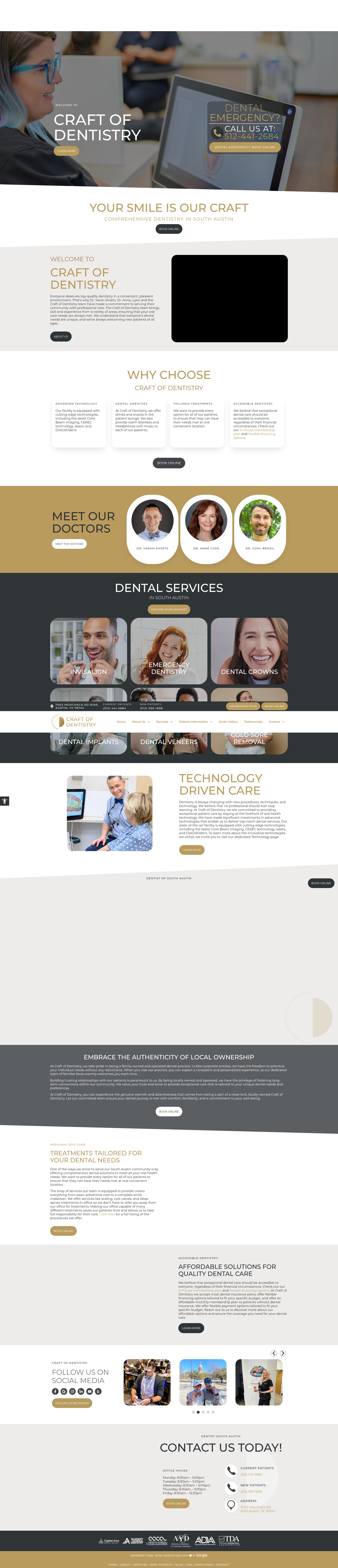 Screenshot of dentistsouthaustintx.com