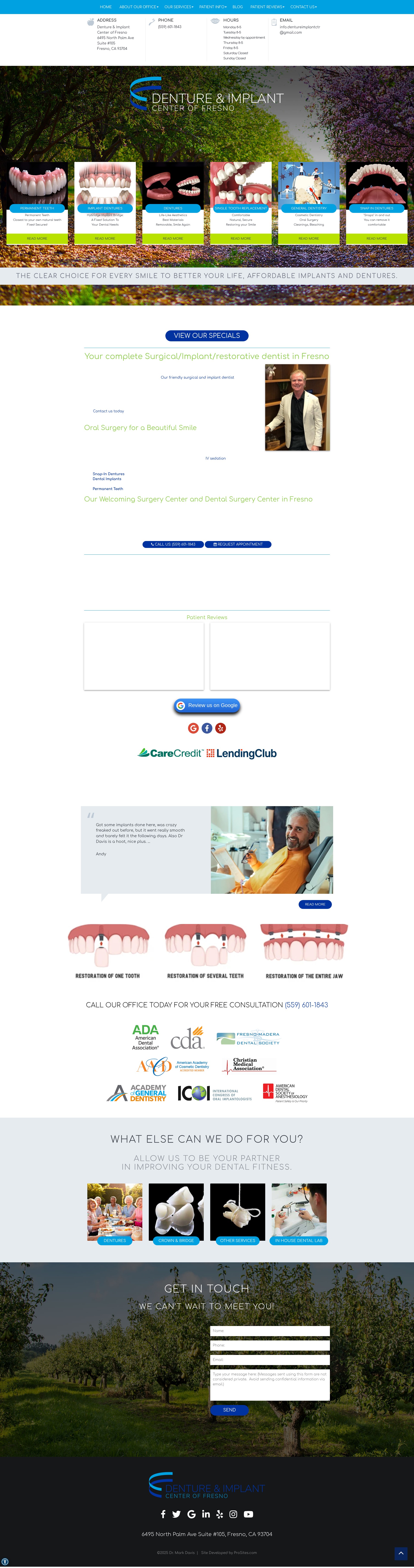 Screenshot of dentureimplantctr.com