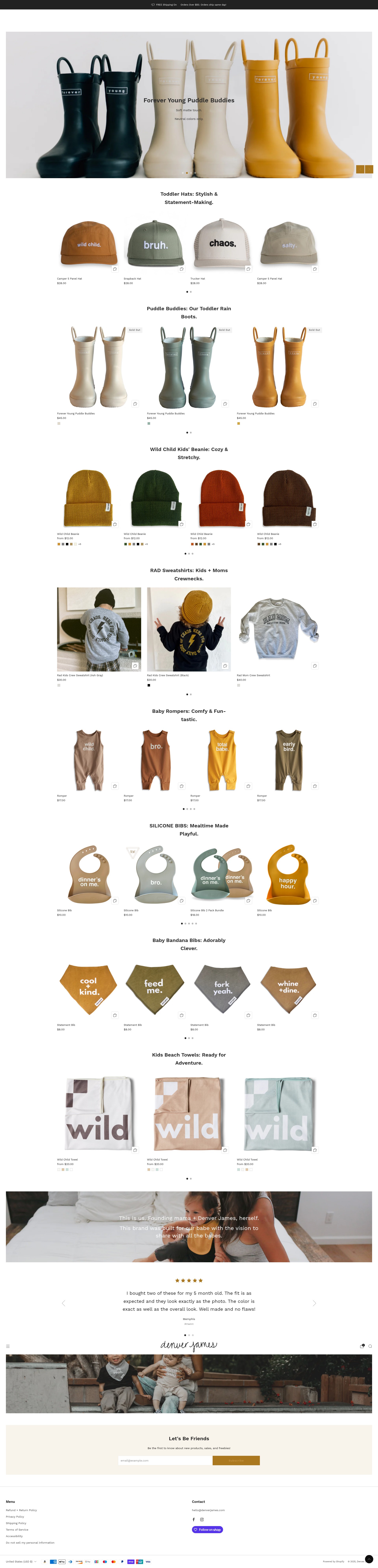Screenshot of denver-james.myshopify.com