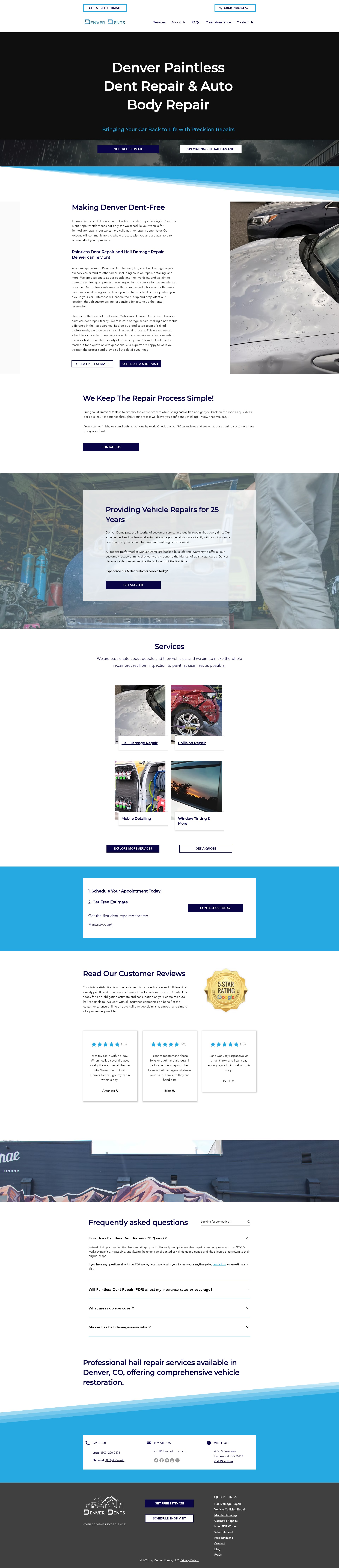 Screenshot of denverdents.com