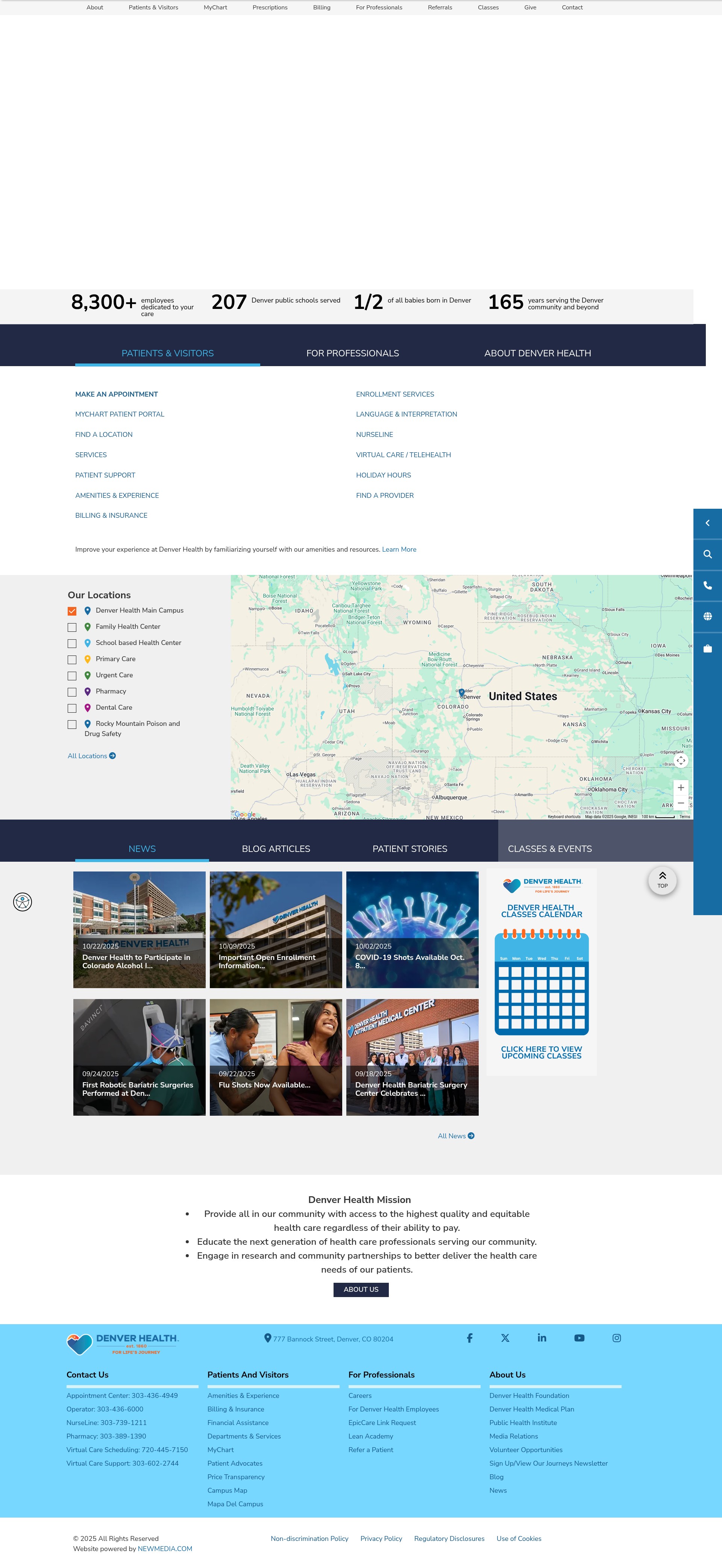 Screenshot of denverhealth.org