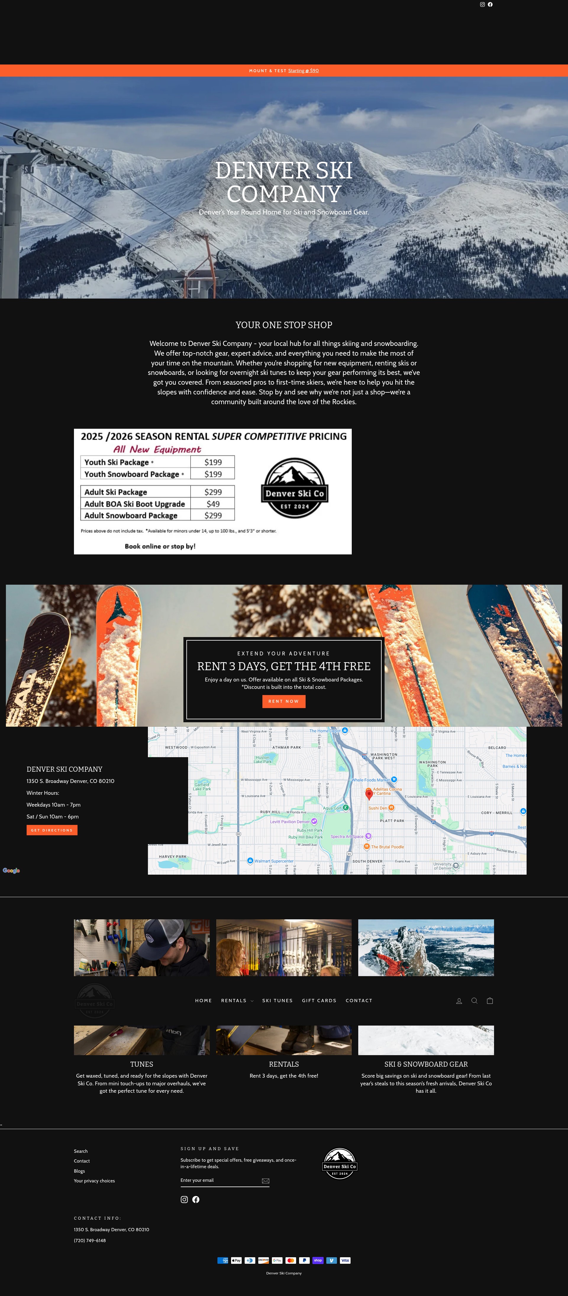 Screenshot of denverskicompany.com
