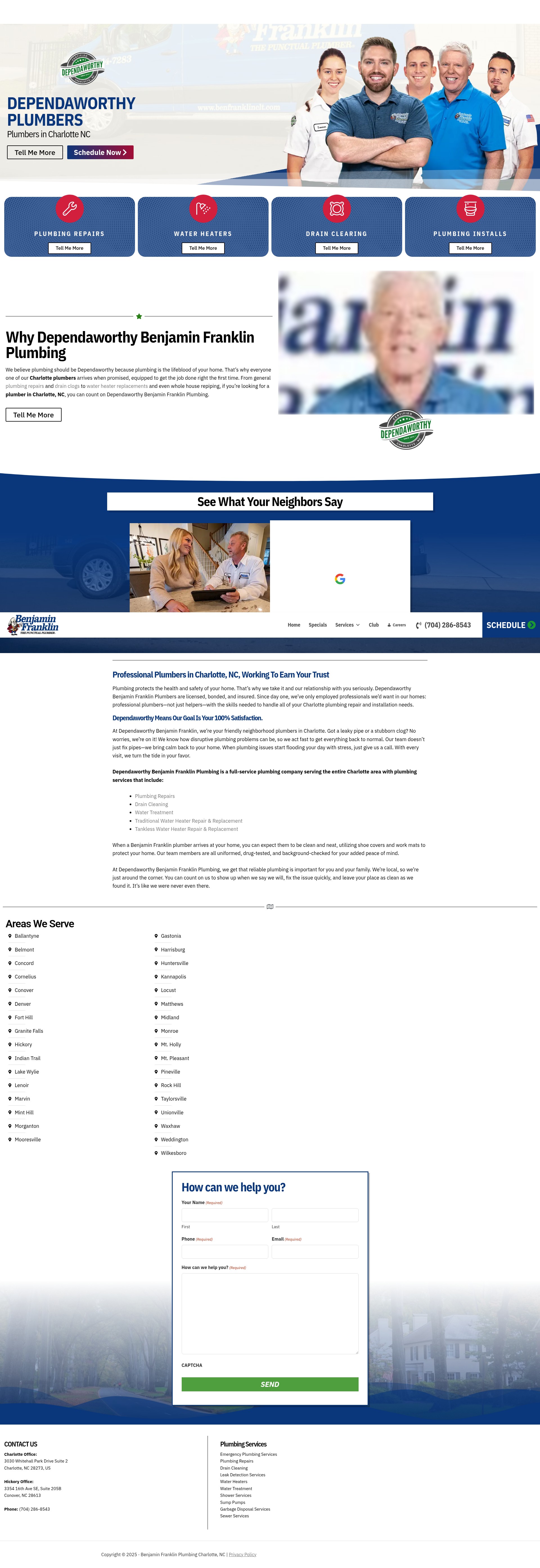 Screenshot of dependaworthyplumbing.com