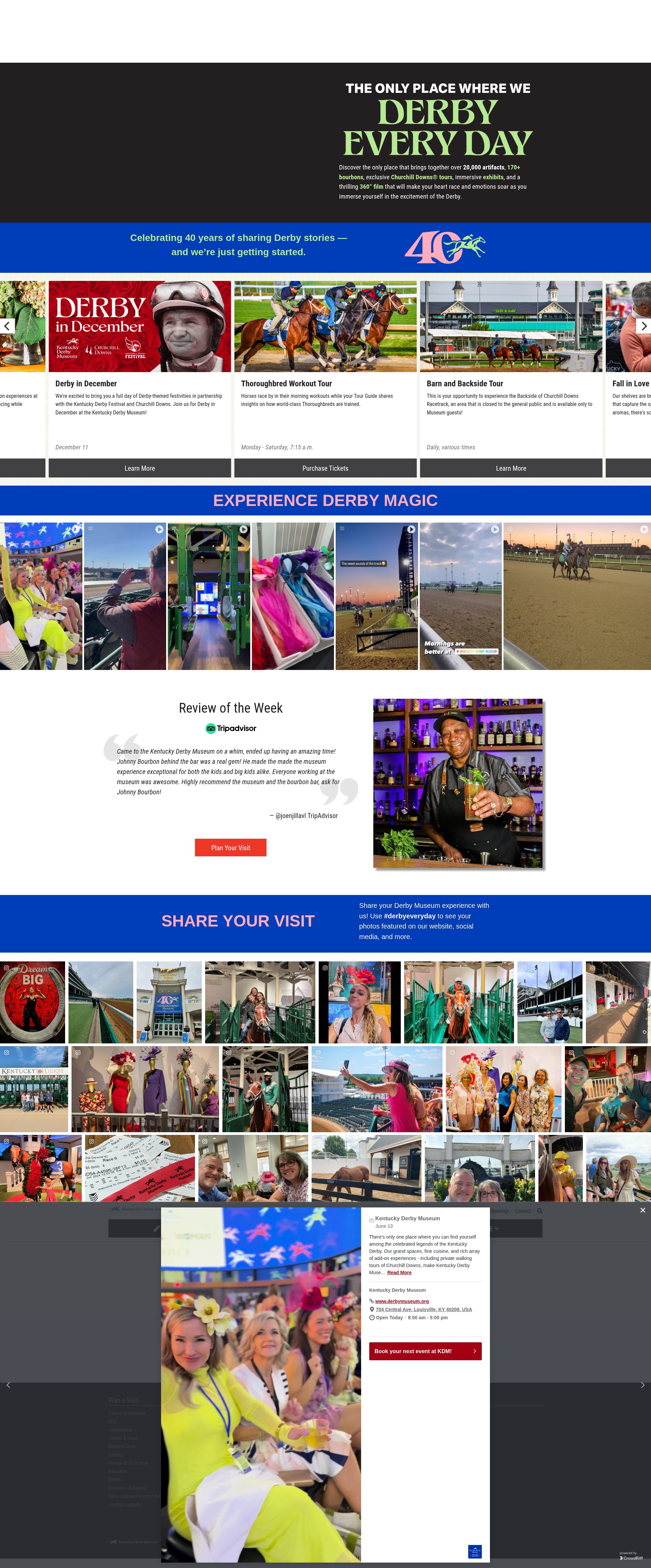 Screenshot of derbymuseum.org