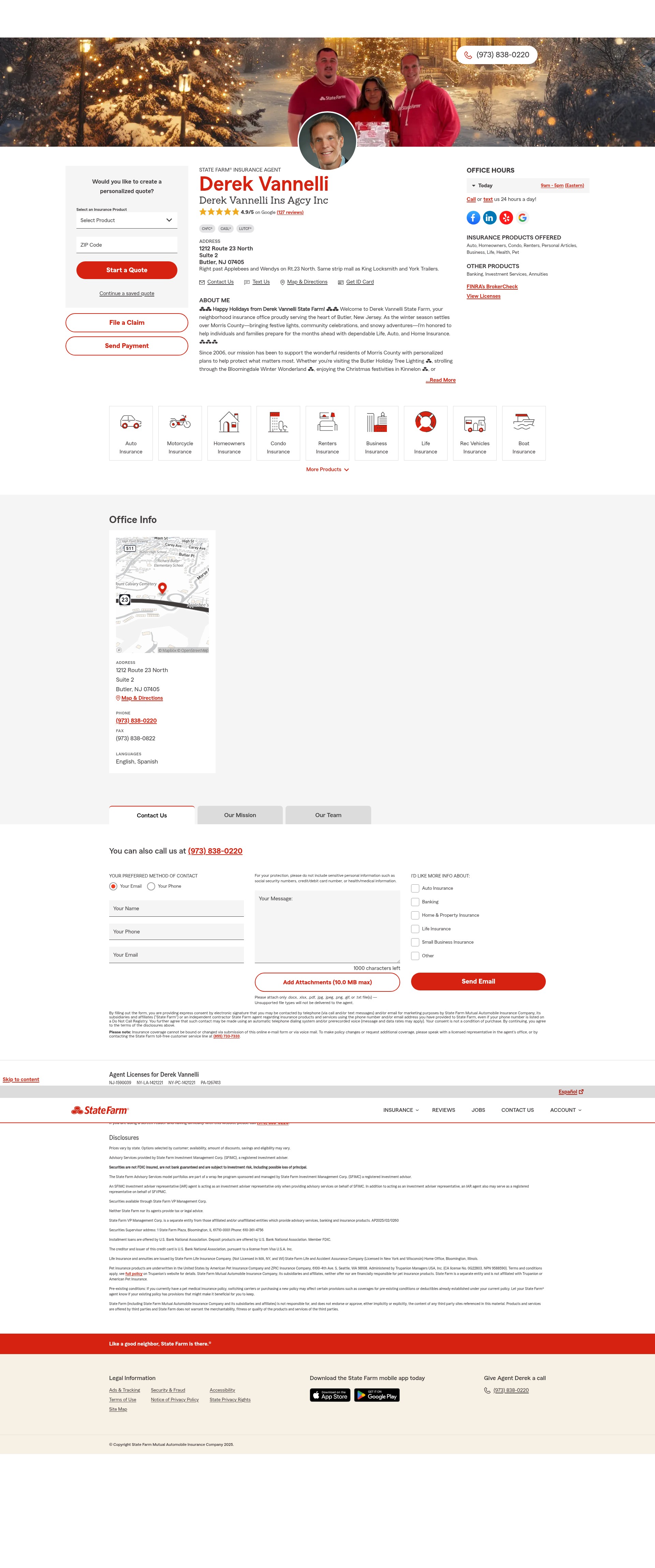 Screenshot of derekvannelli.com