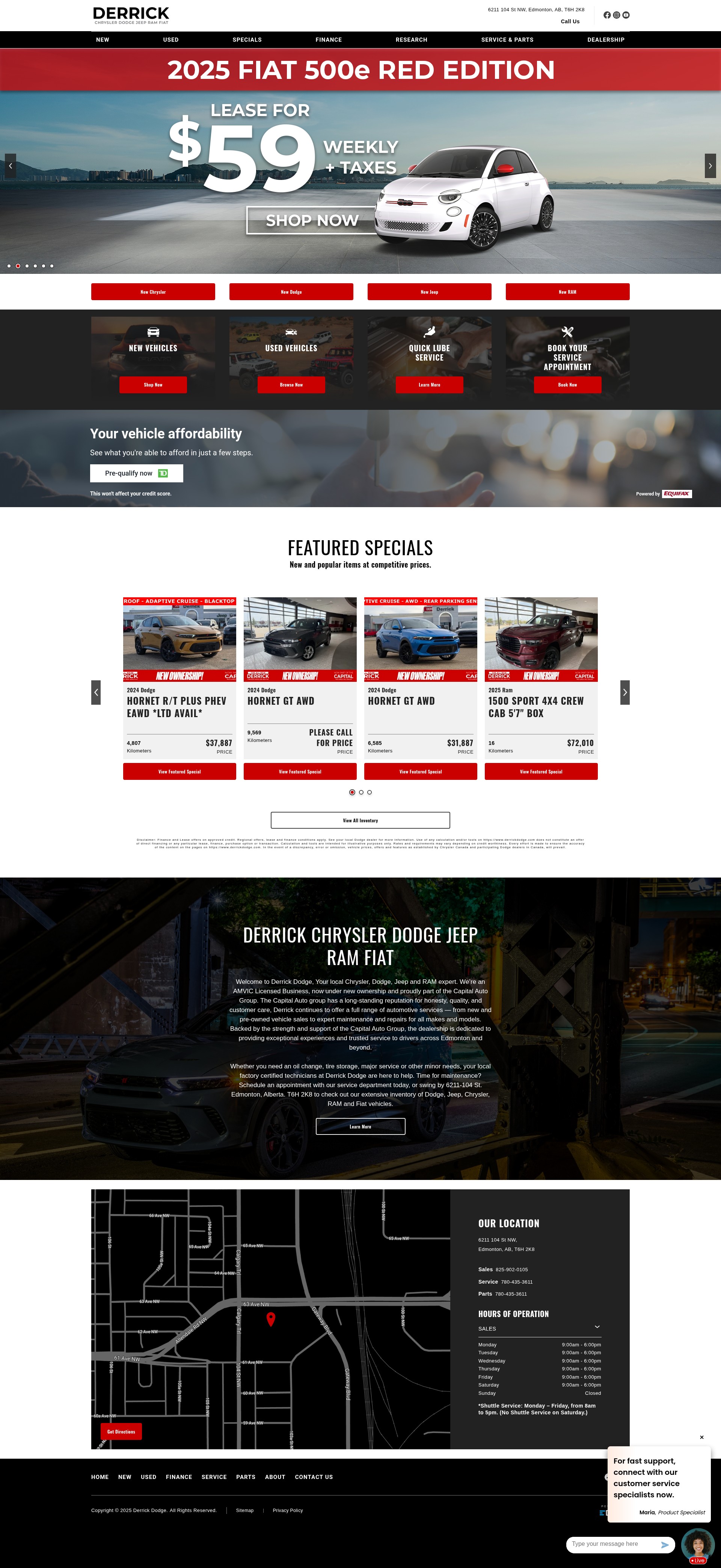 Screenshot of derrickdodge.com
