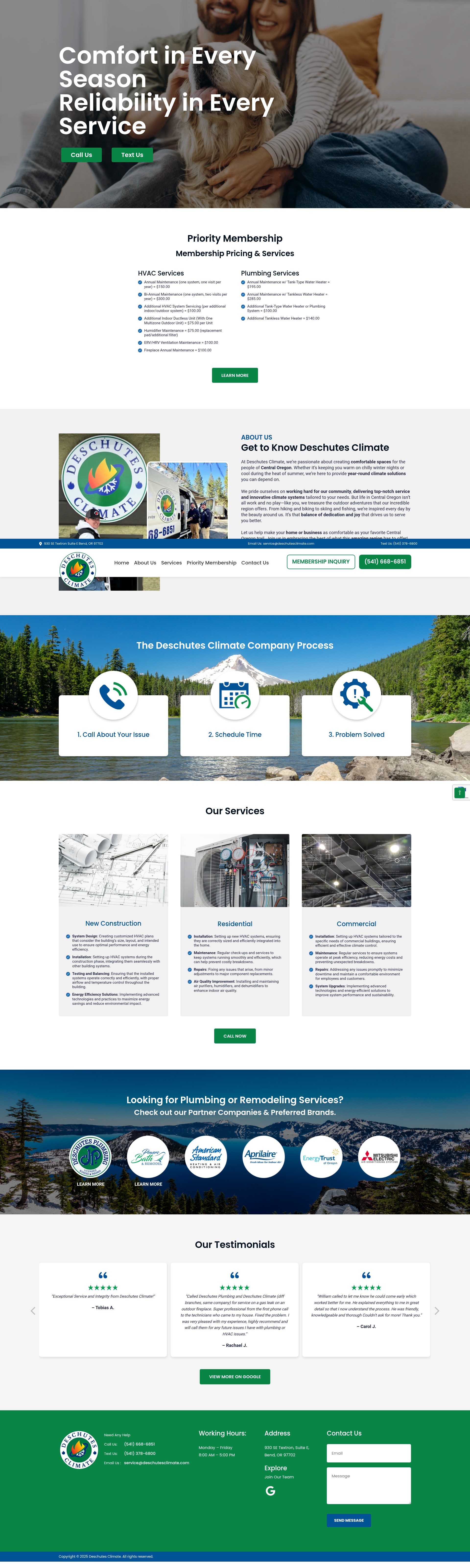Screenshot of deschutesclimate.com