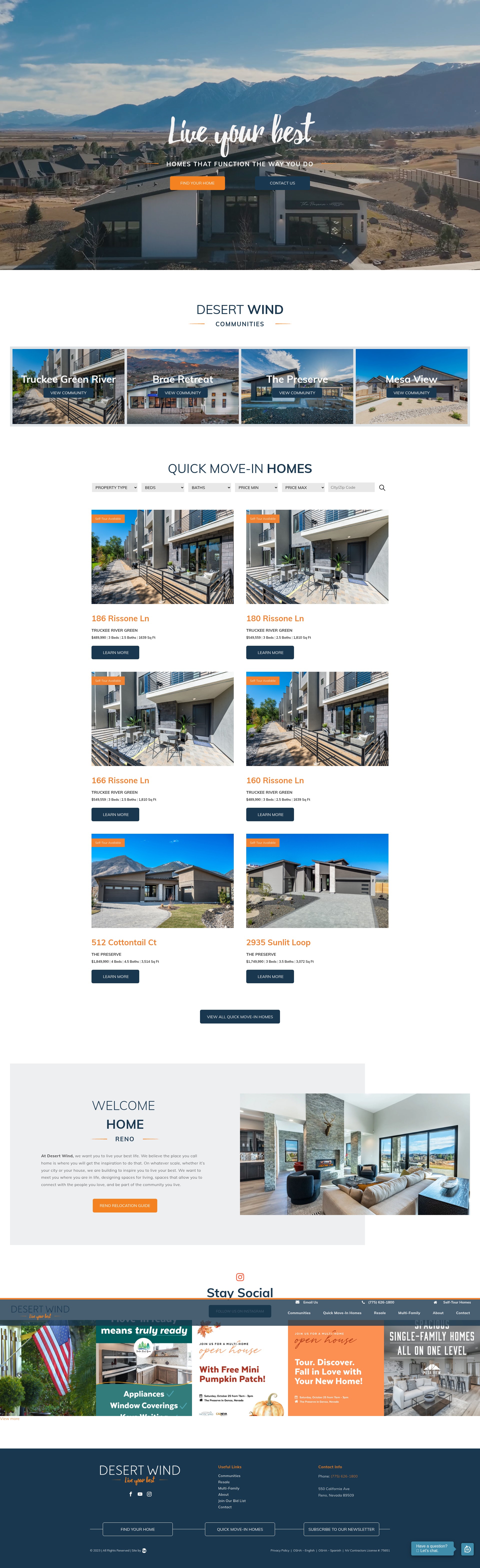 Screenshot of desertwindhomes.com