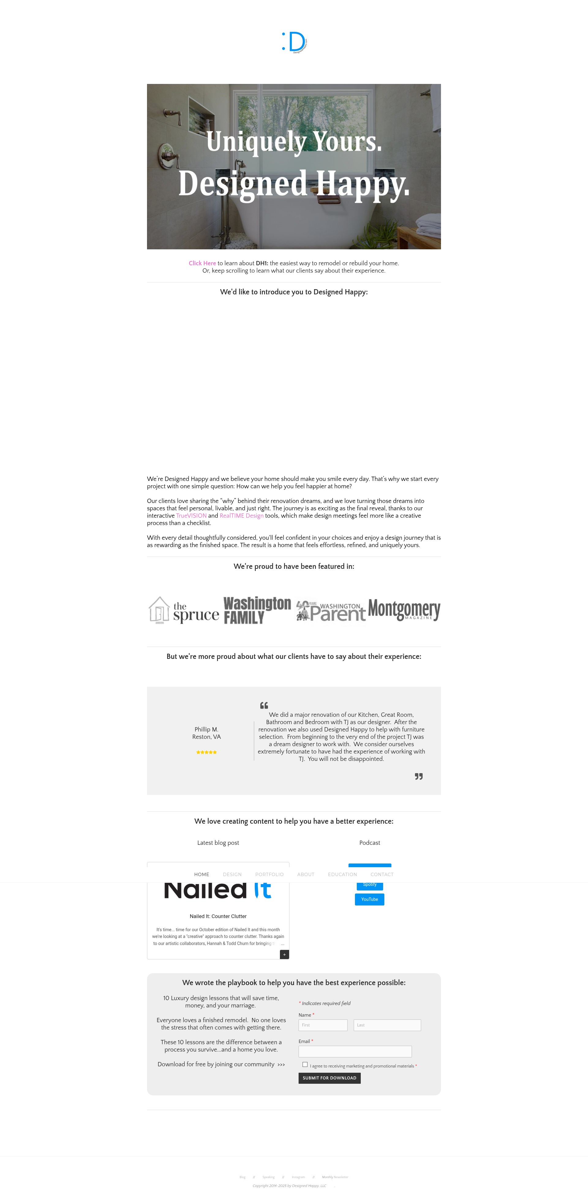 Screenshot of designedhappy.com
