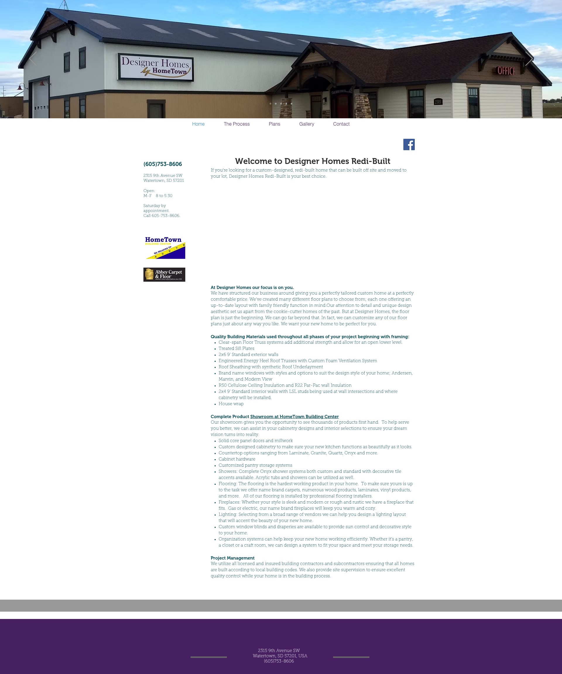 Screenshot of designerhomesbyhometown.com