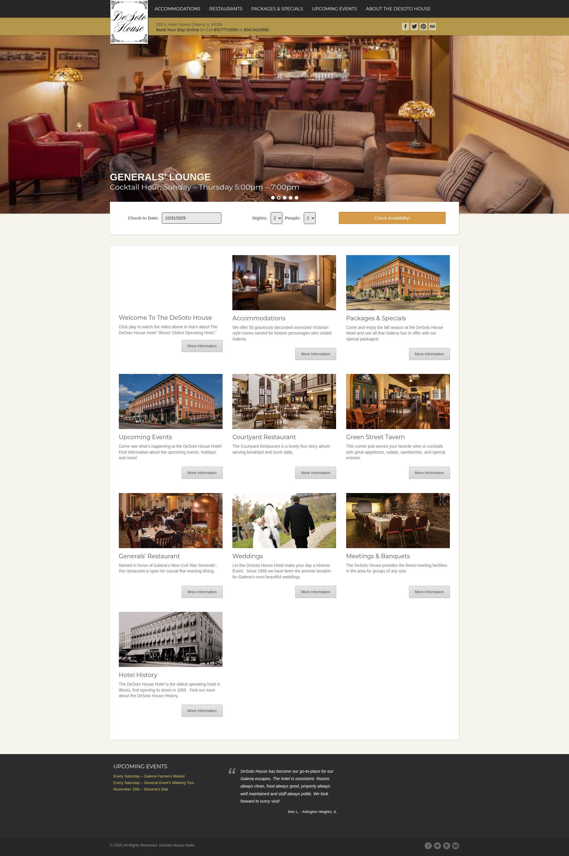 Screenshot of desotohouse.com