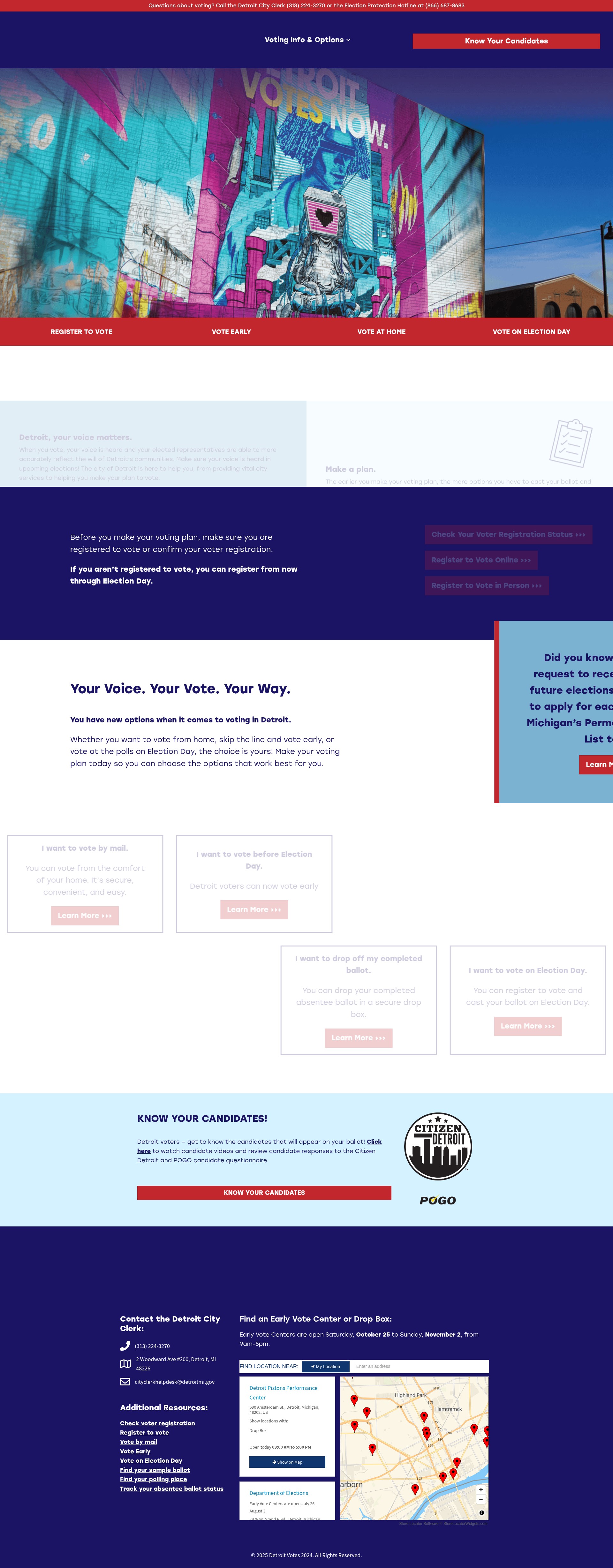 Screenshot of detroitvotes.org