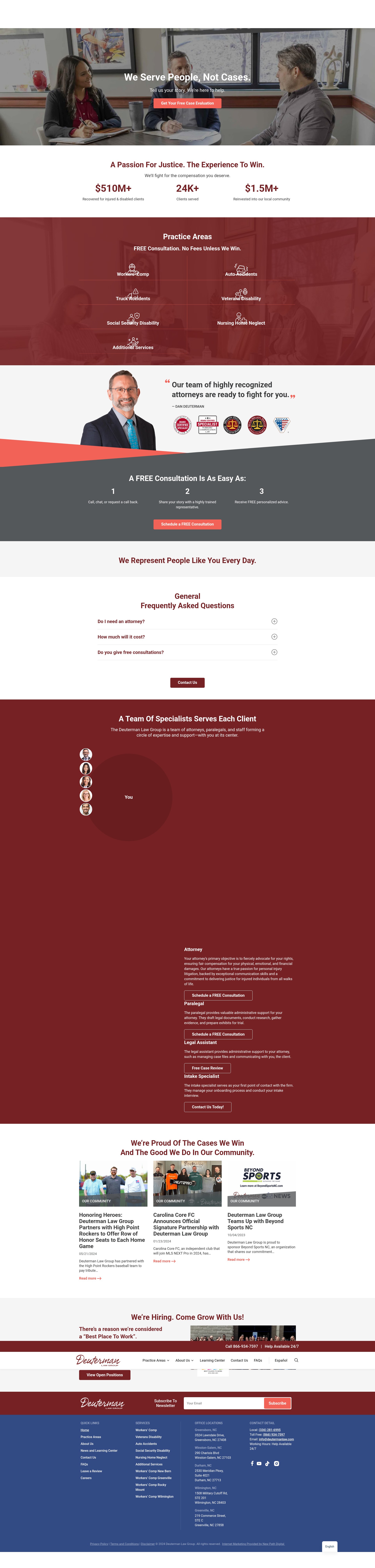 Screenshot of deutermanlaw.com