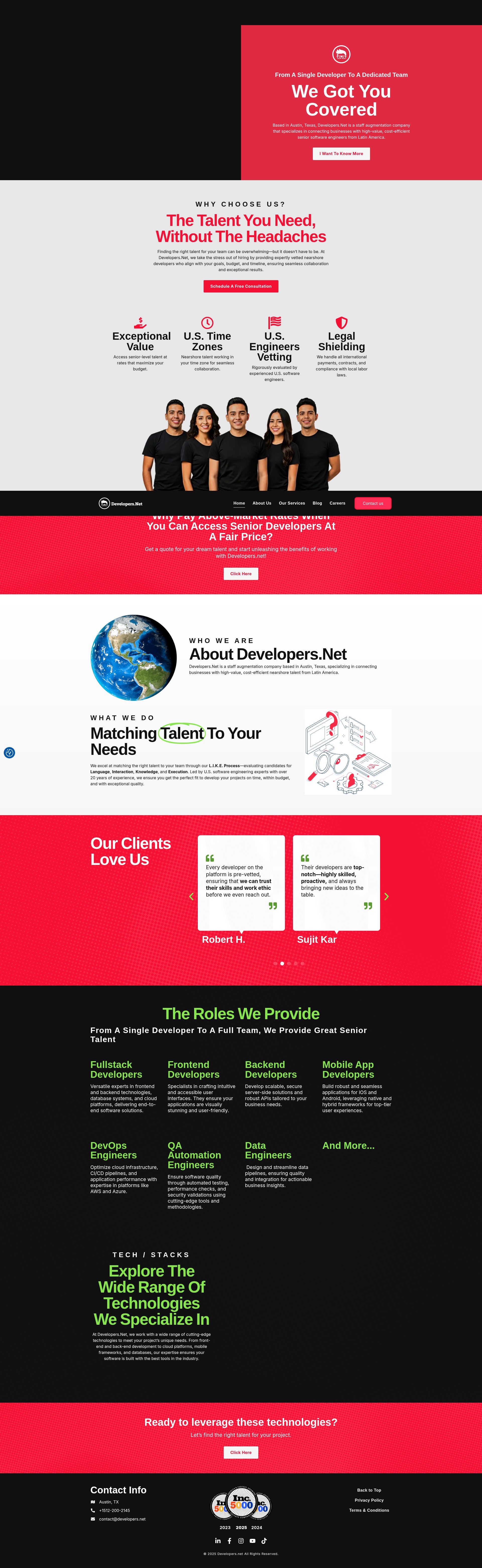 Screenshot of developers.net