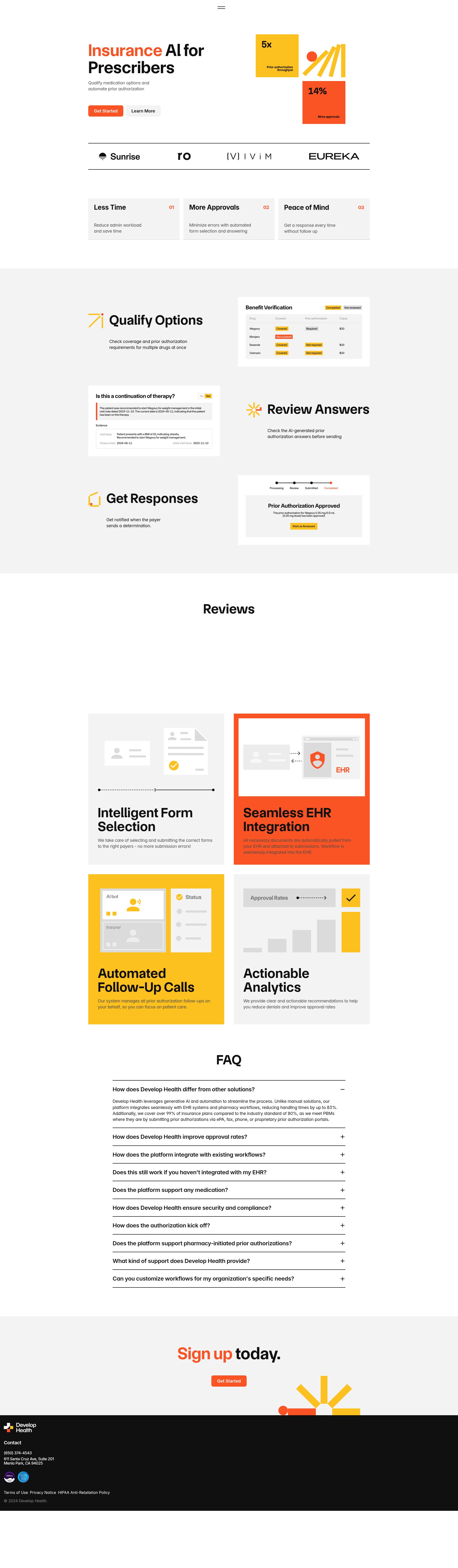 Screenshot of develophealth.ai
