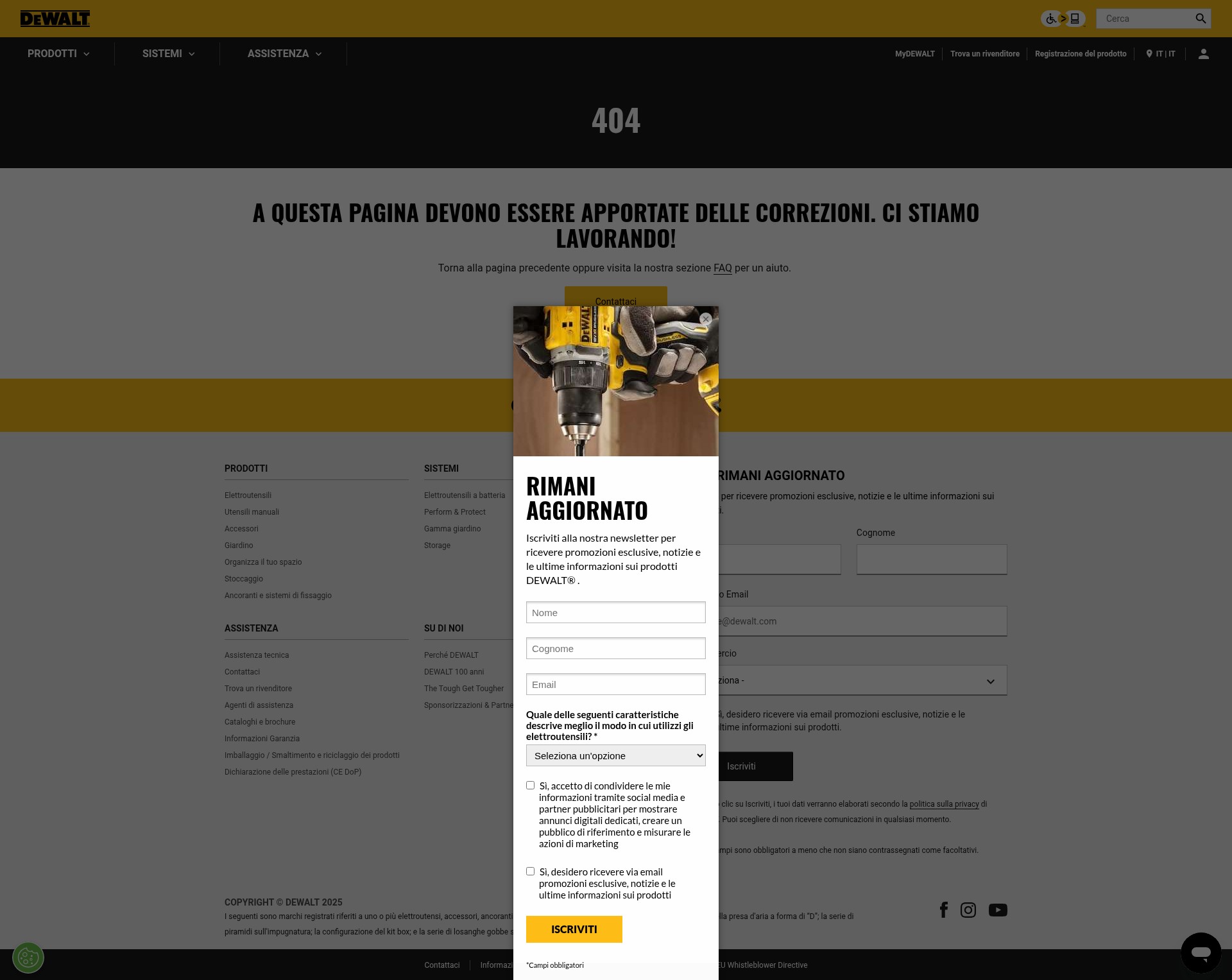 Screenshot of dewalt.it
