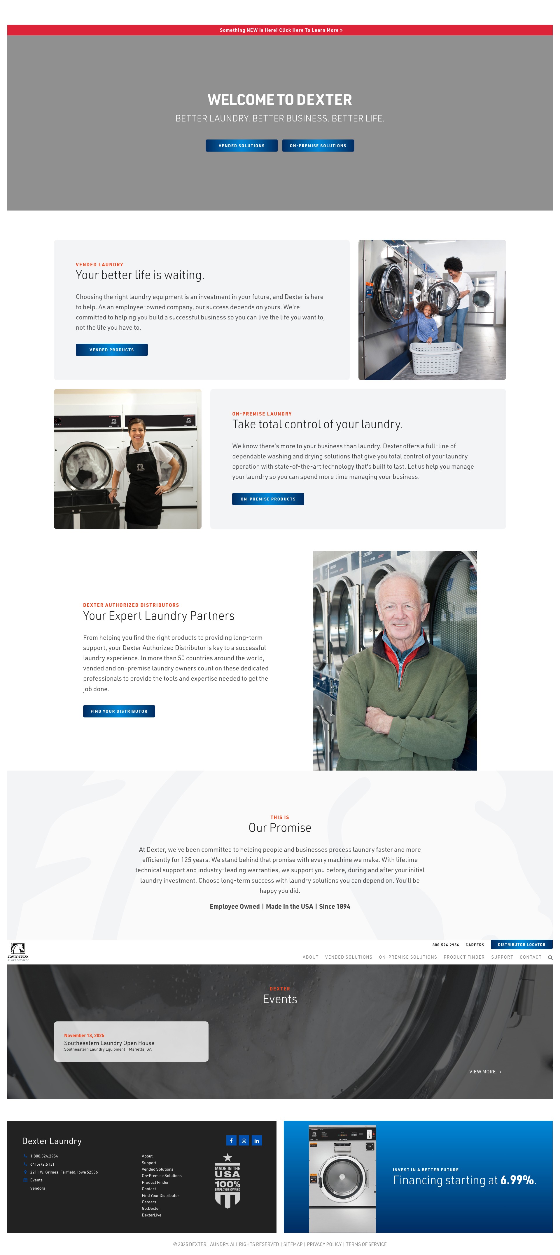 Screenshot of dexter.com