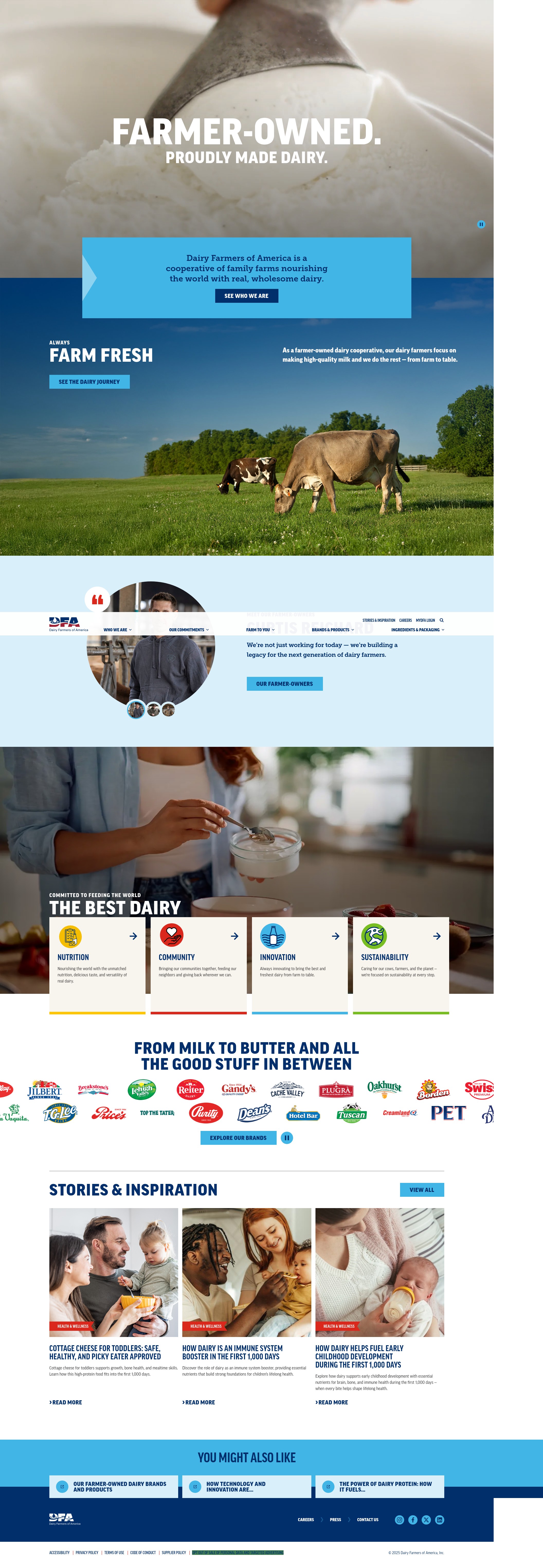 Screenshot of dfamilk.com