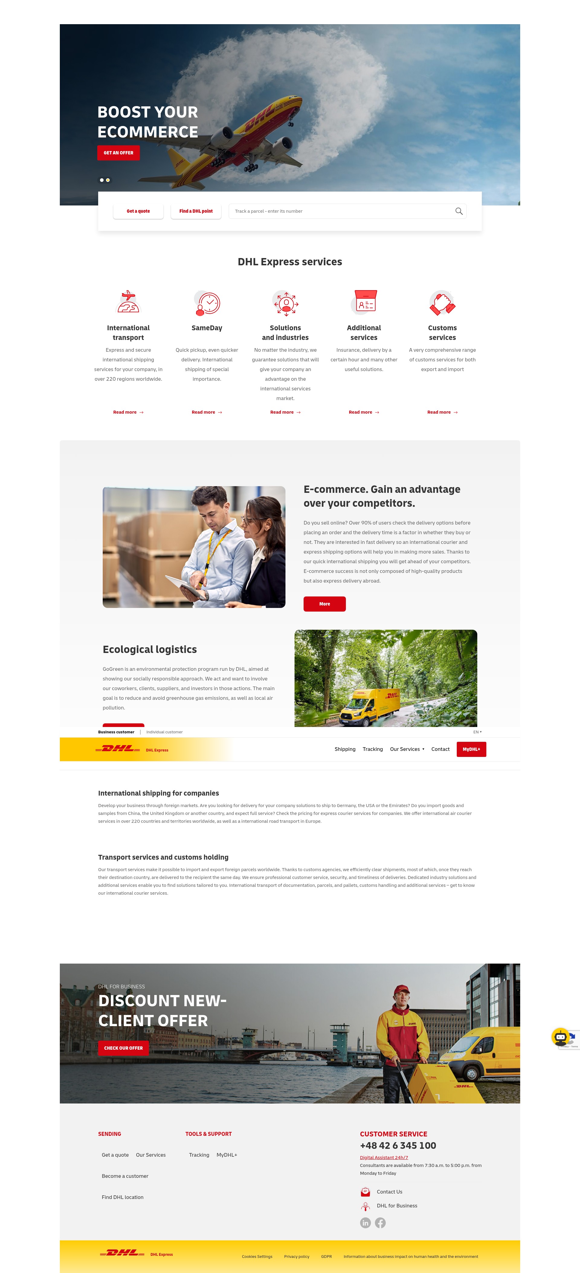 Screenshot of dhlexpress.pl