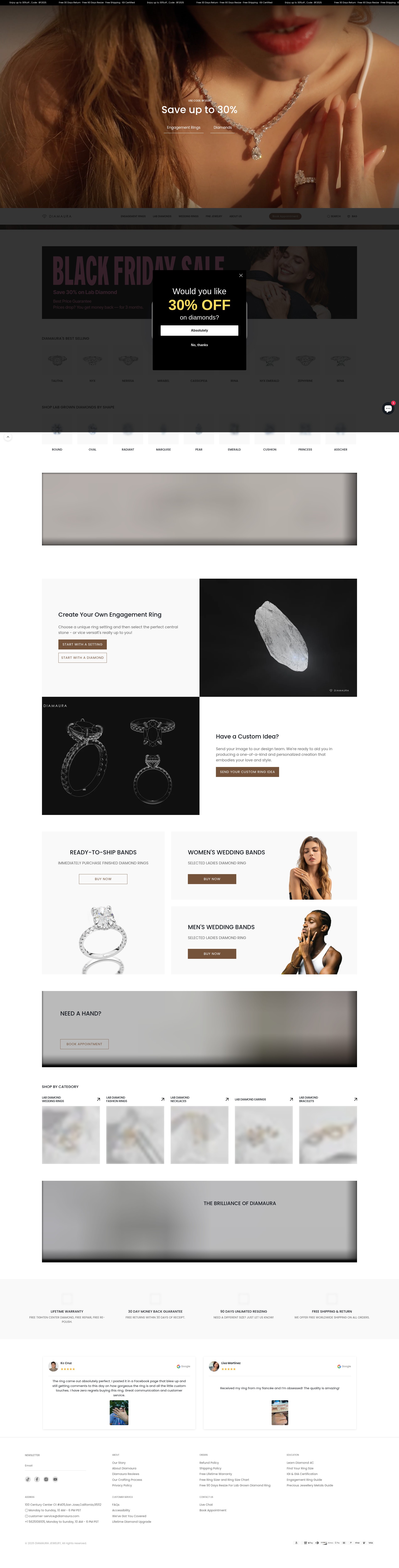 Screenshot of diamaura.com