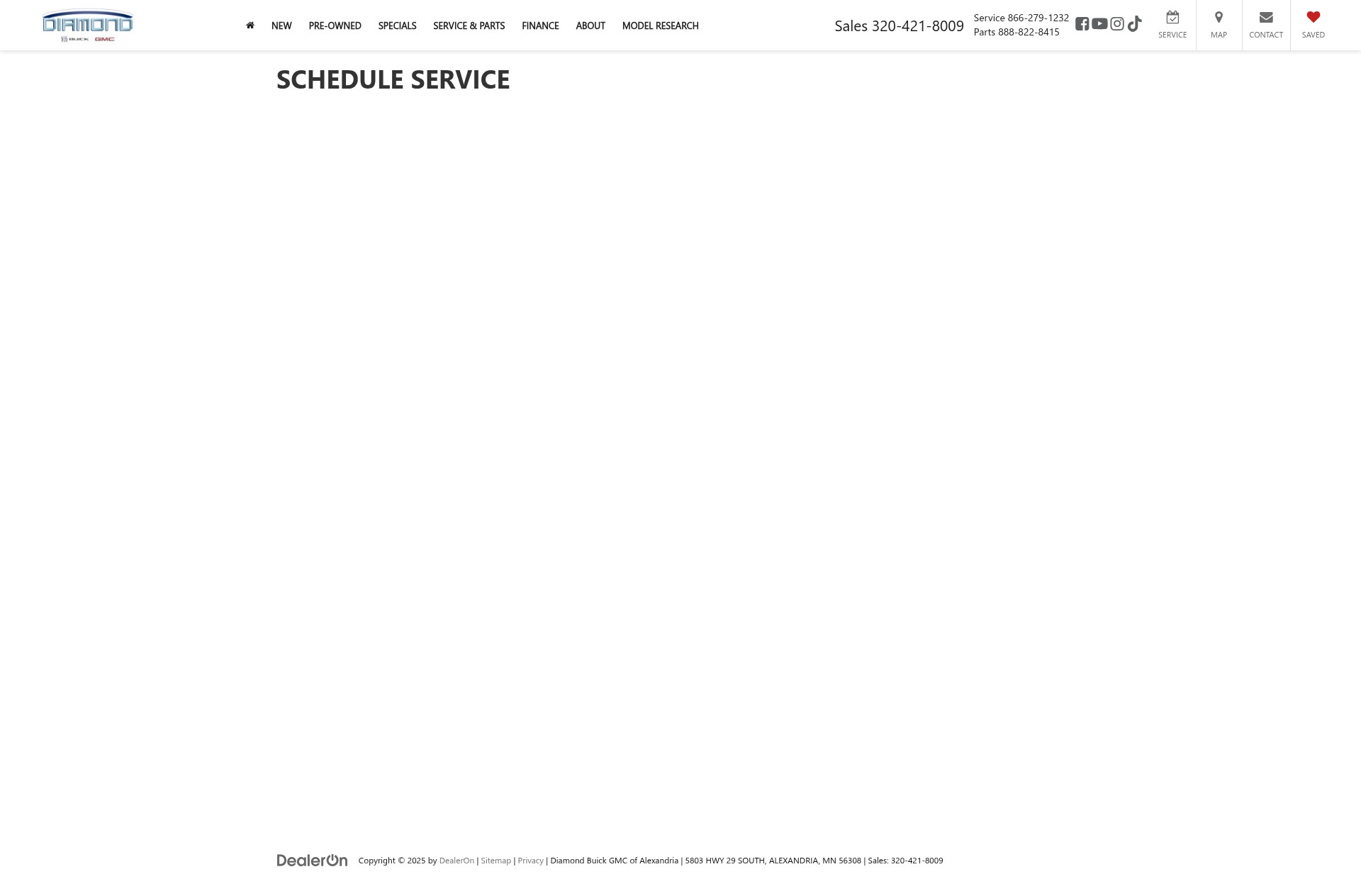 Screenshot of diamondbuickgmc.com