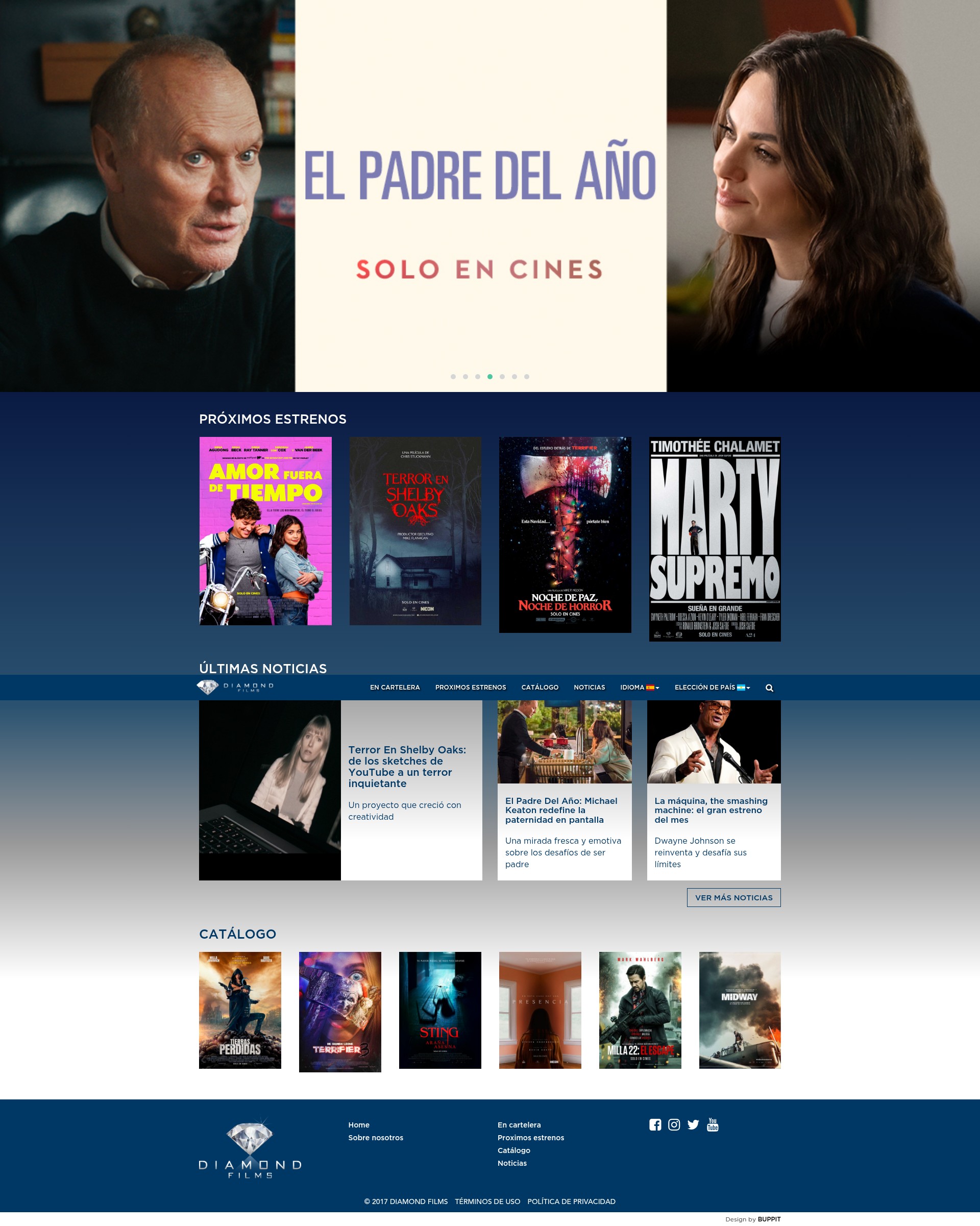 Screenshot of diamondfilms.com