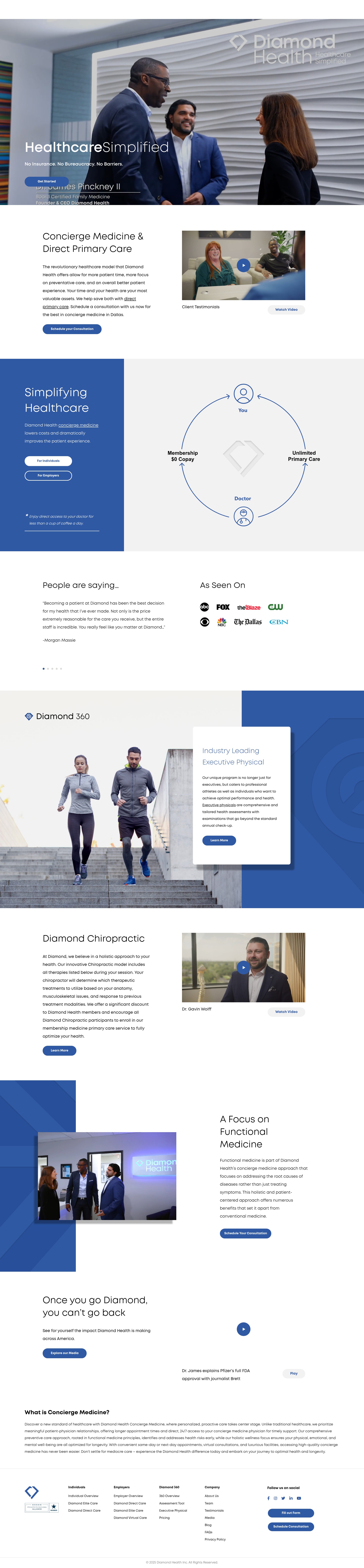 Screenshot of diamondhealthinc.com