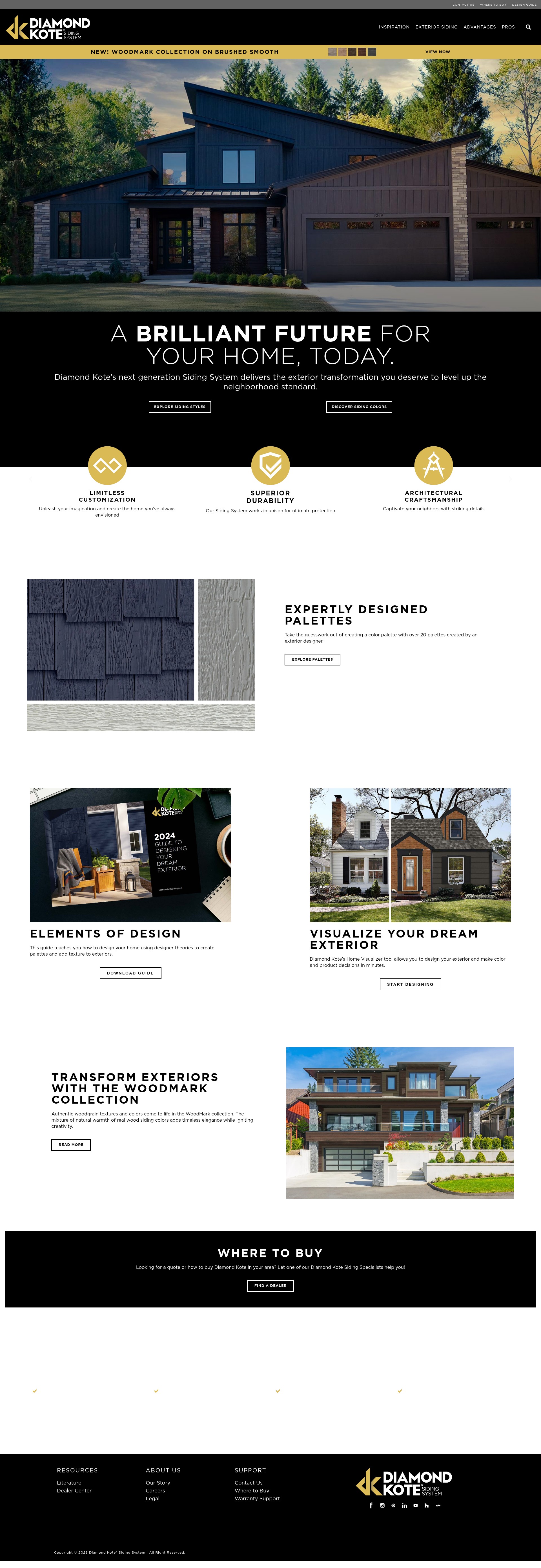 Screenshot of diamondkotesiding.com