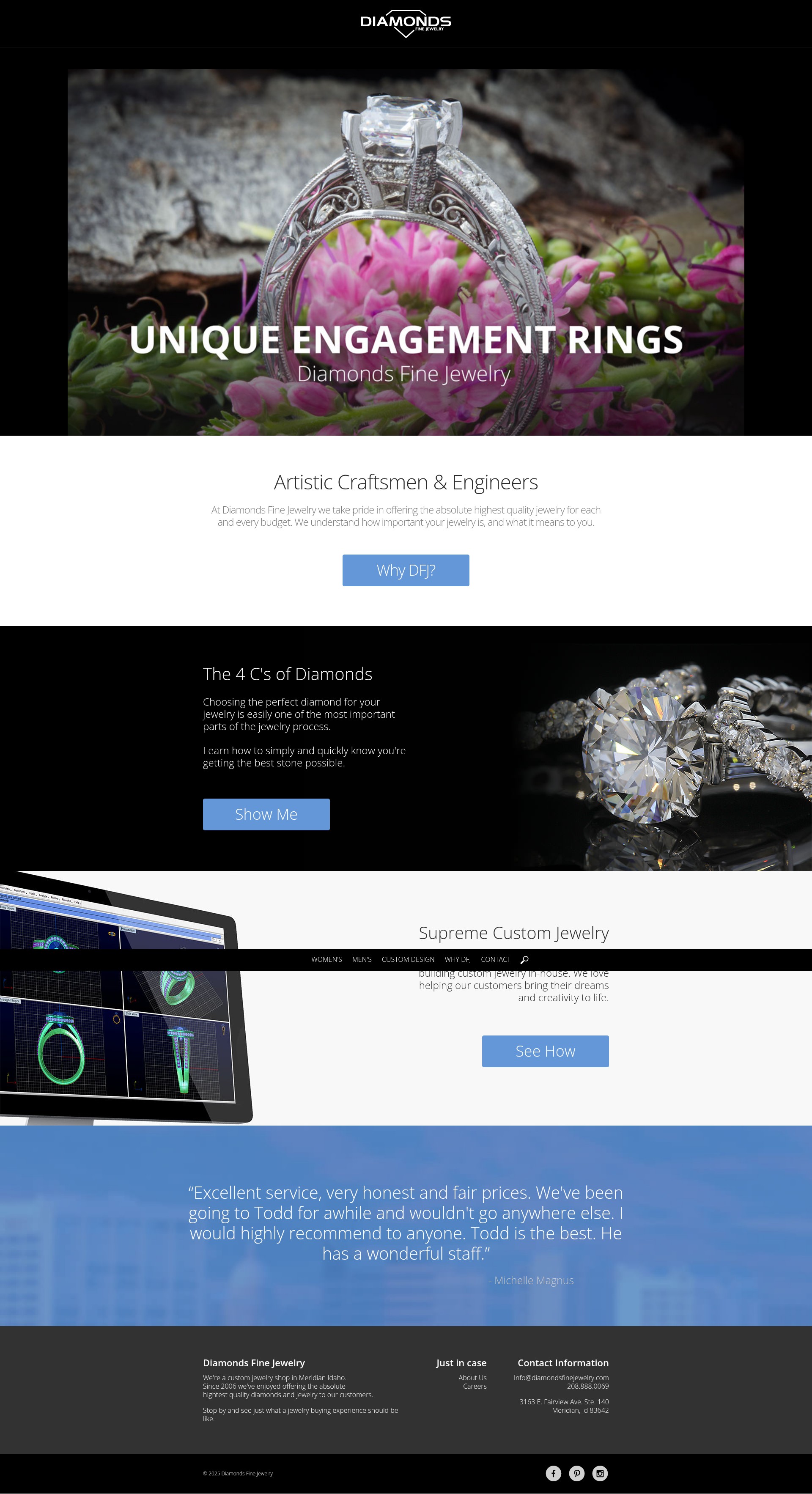 Screenshot of diamondsfinejewelry.com