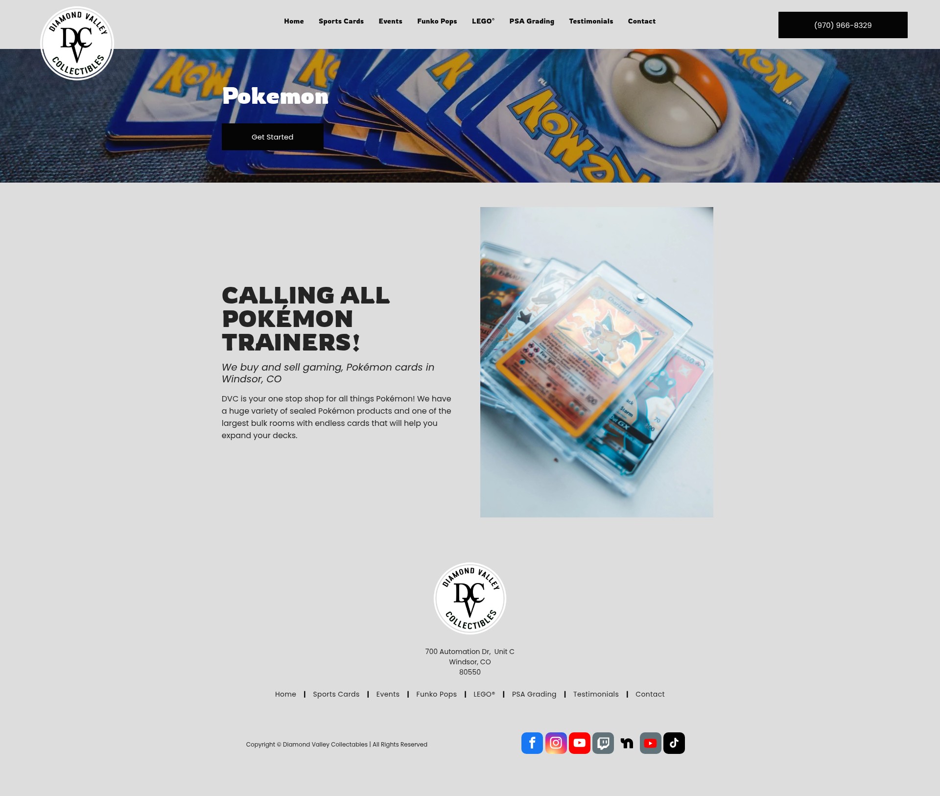 Screenshot of diamondvalleycollectibles.com