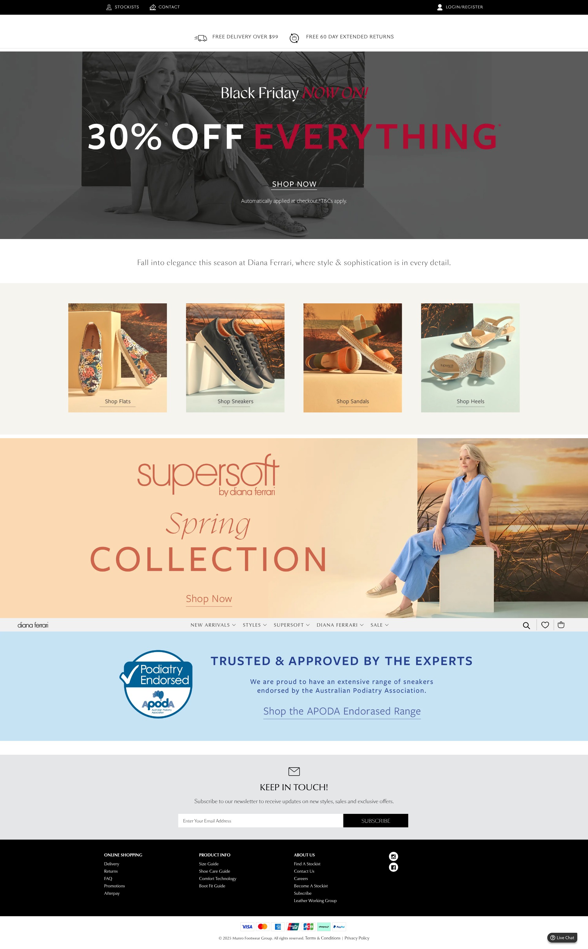 Screenshot of dianaferrari.com.au