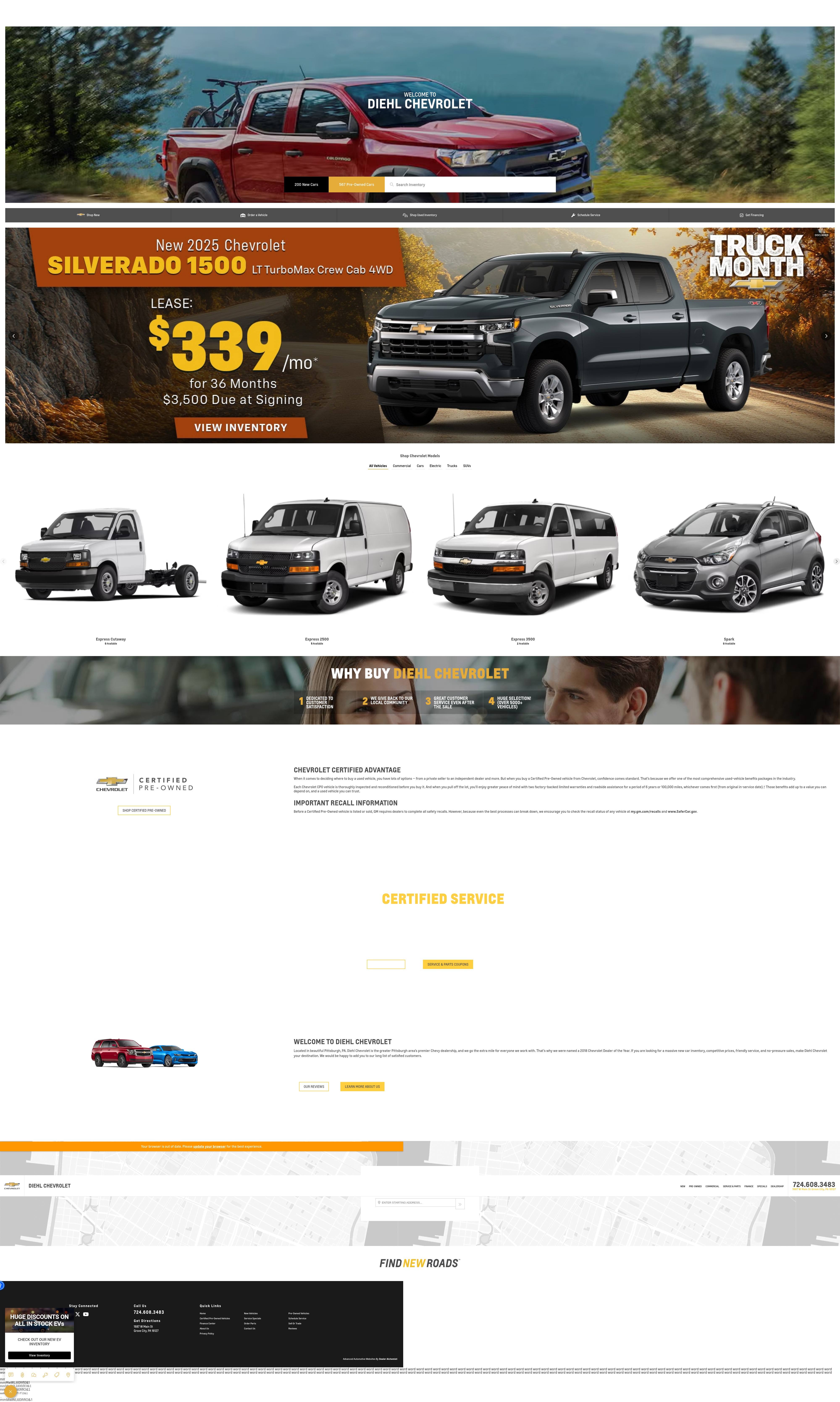 Screenshot of diehlchevrolet.com