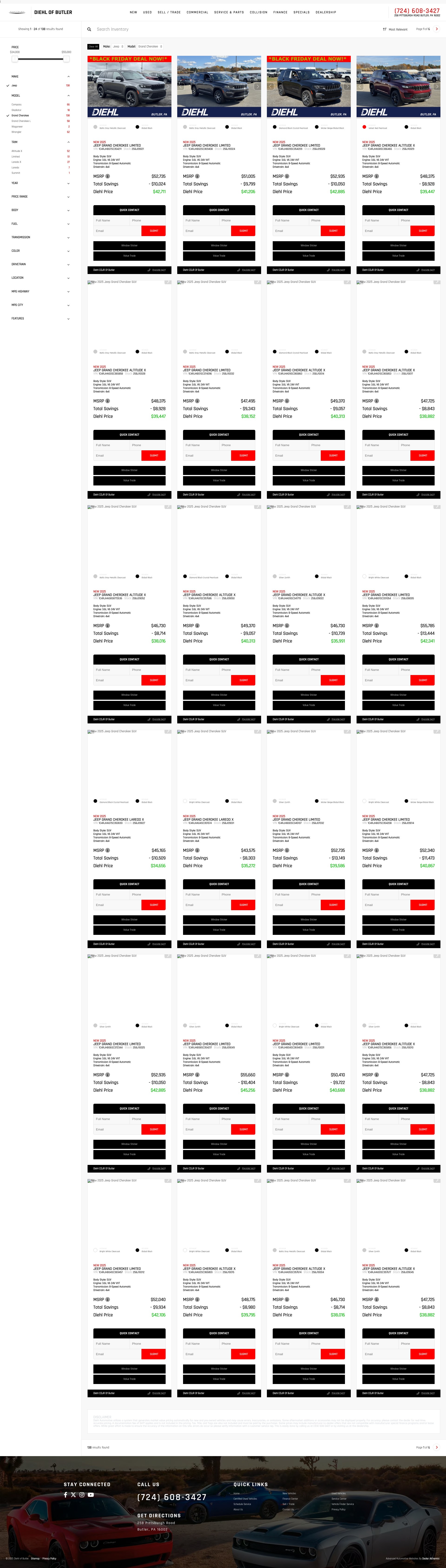 Screenshot of diehlofbutler.com