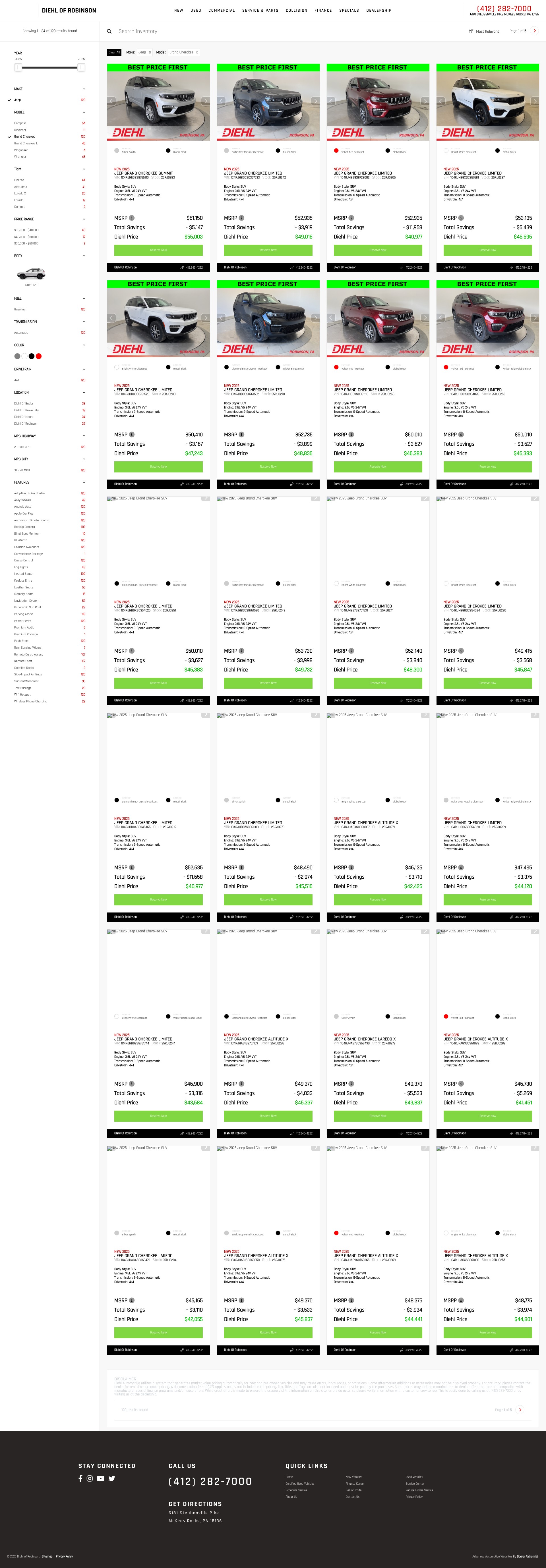 Screenshot of diehlofrobinson.com