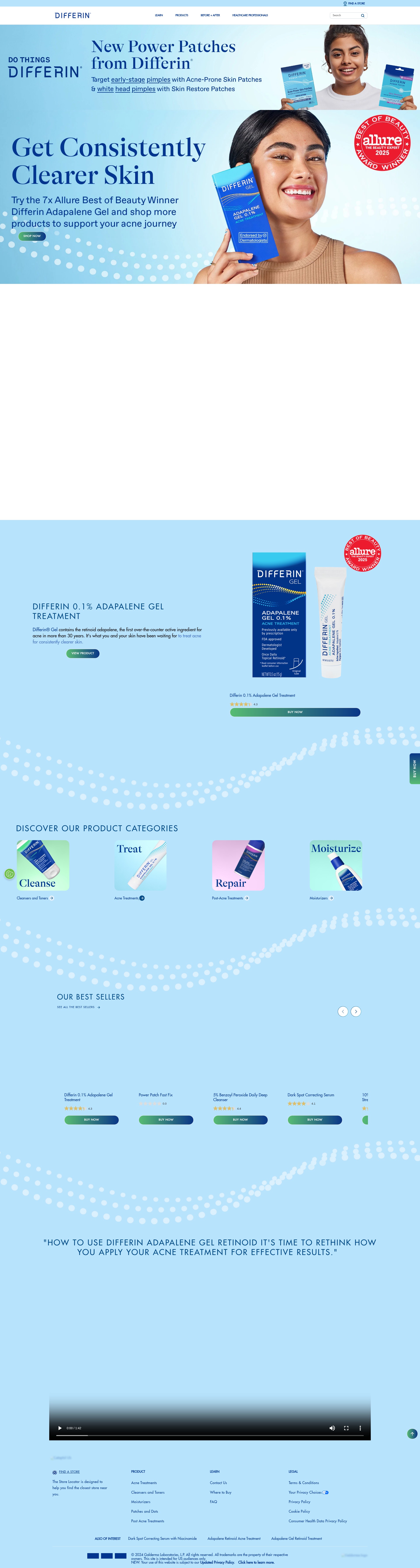 Screenshot of differin.com