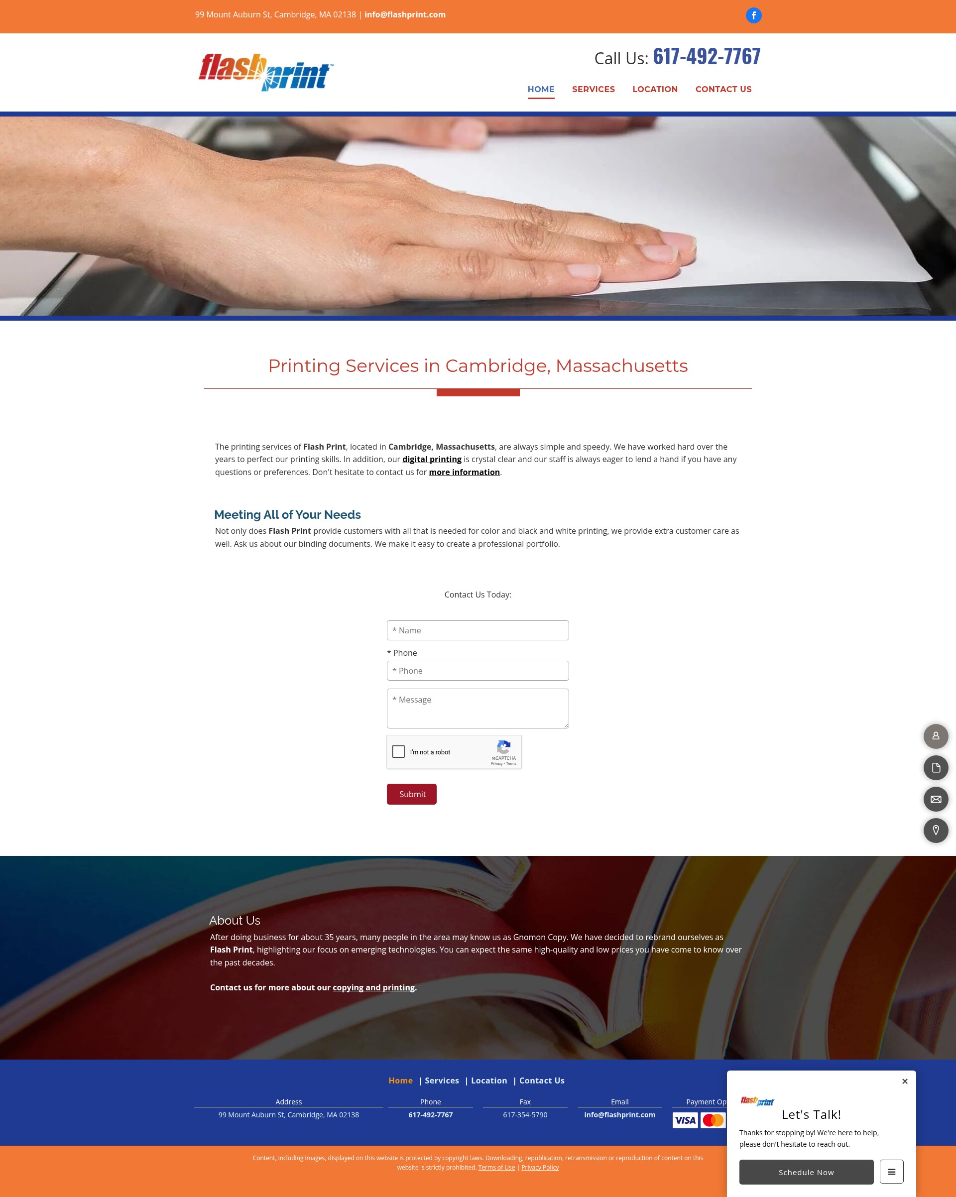 Screenshot of digitalprintingcambridge.com