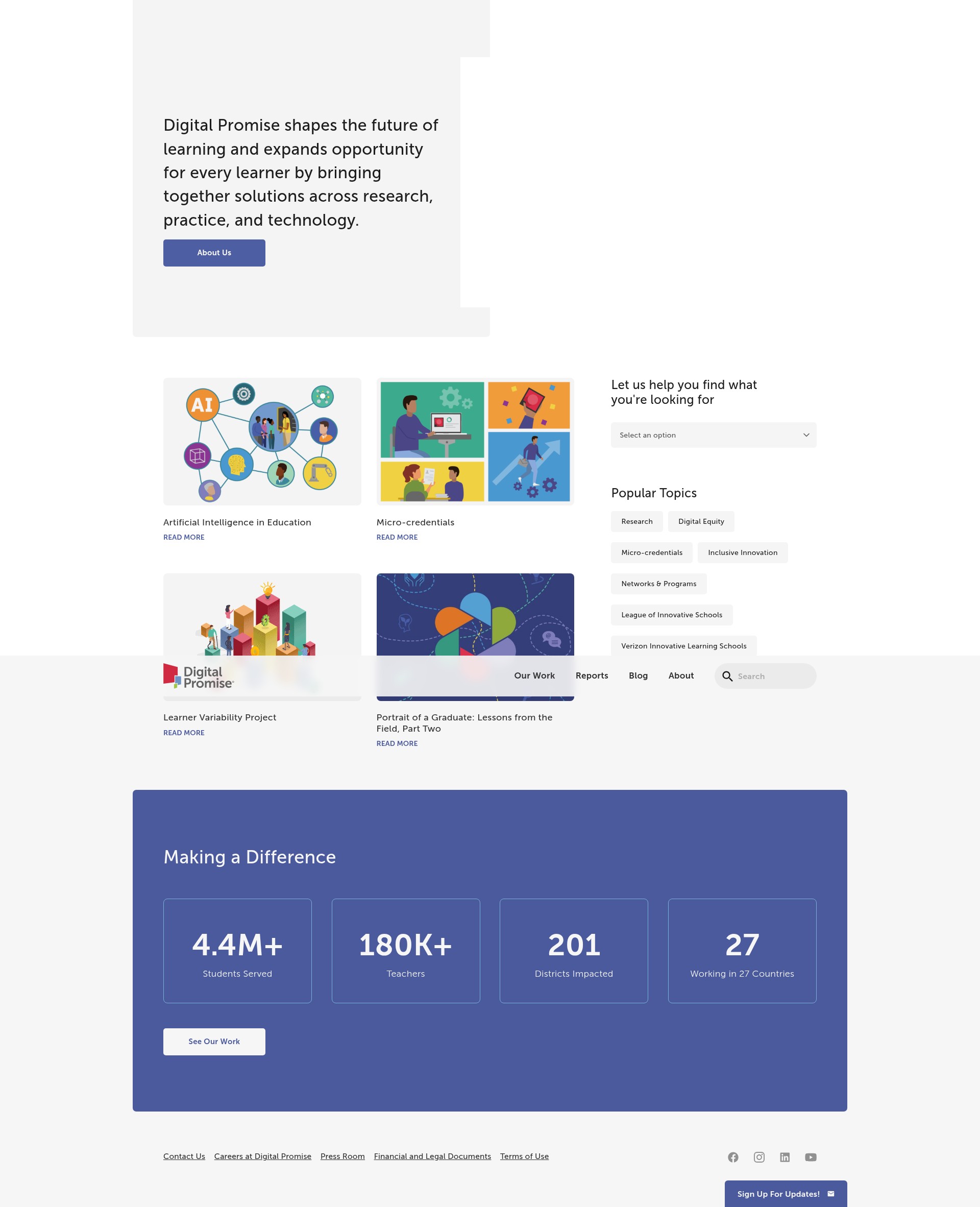 Screenshot of digitalpromise.org